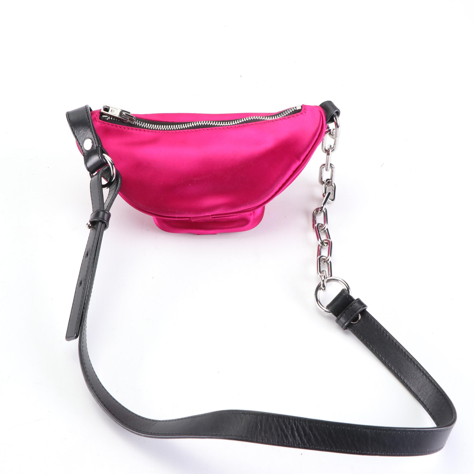 Alexander Wang Attica Mini Belt Bag in Satin and Leather