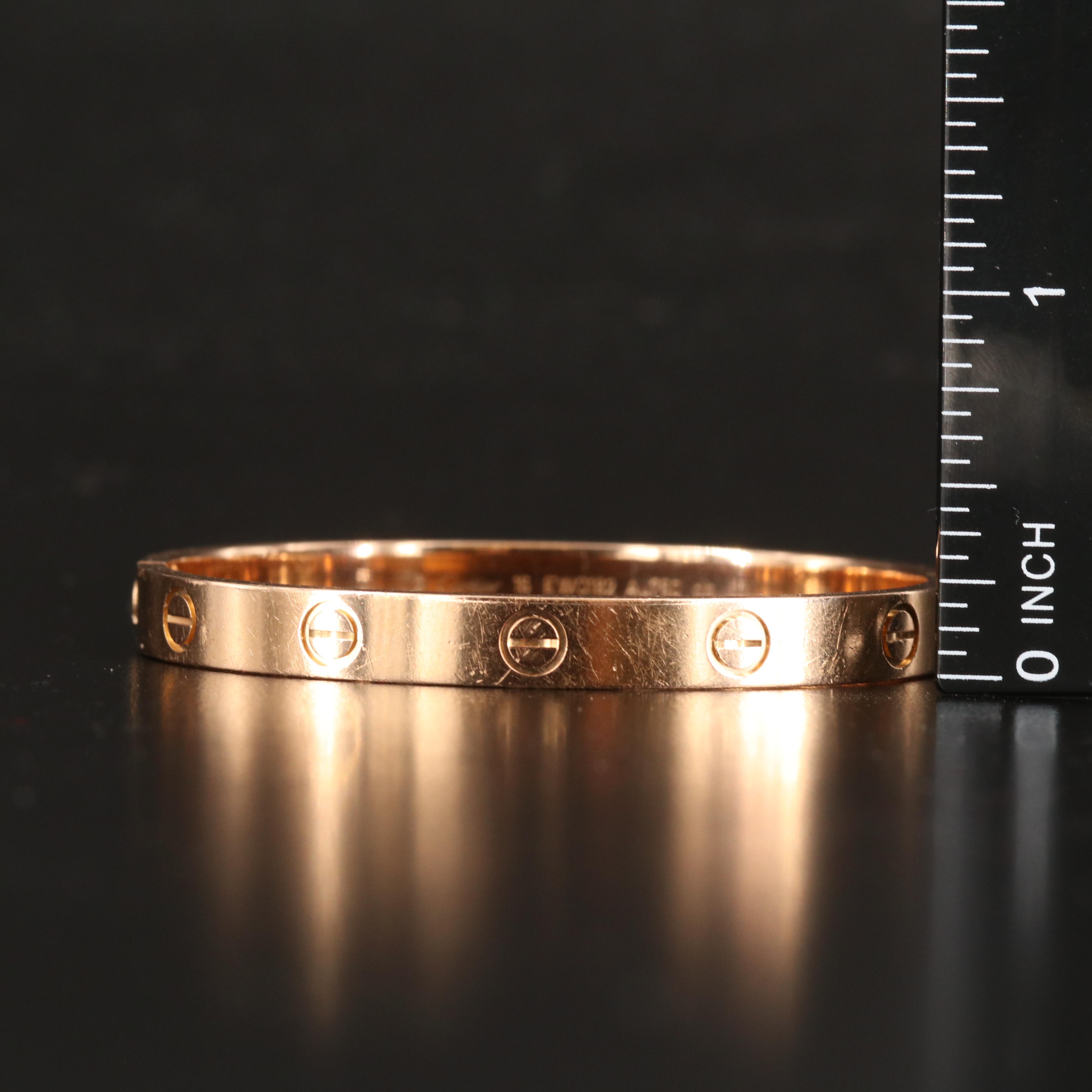 Cartier "Love" 18K Rose Gold Bangle