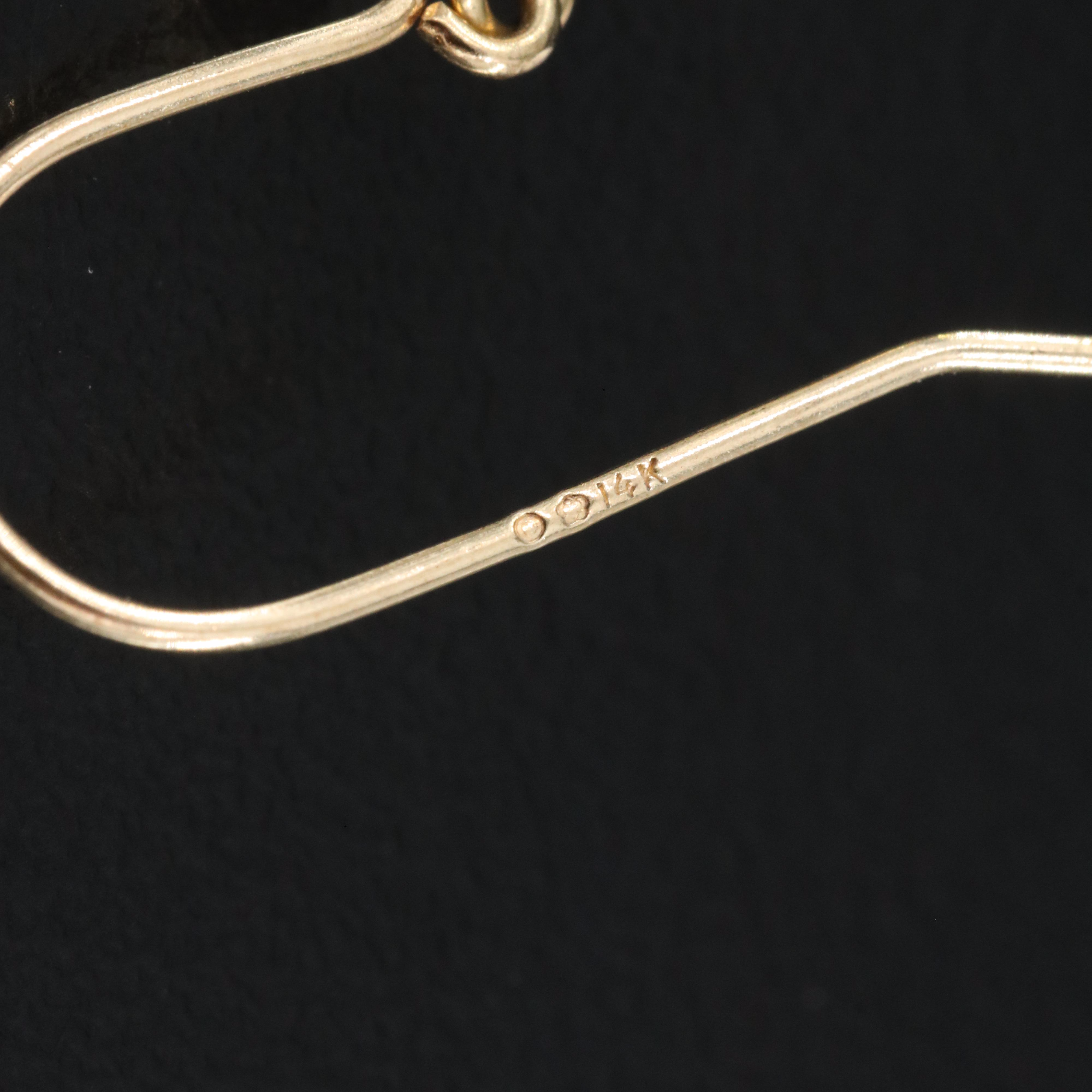 14K Citrine and Rose Gold Teardrop Earrings