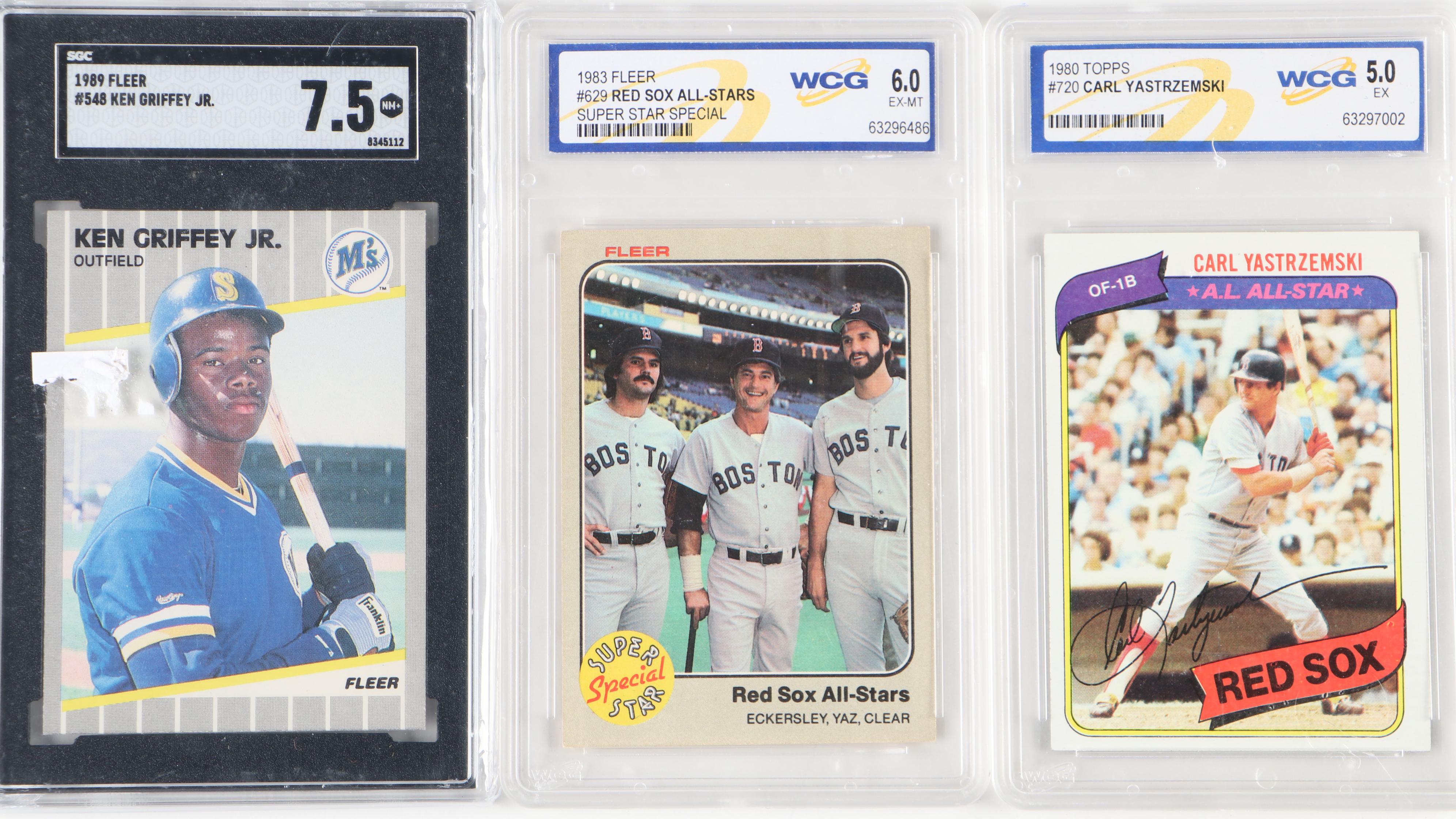 Topps, More Baseball Cards with Graded, Rookies, Judge, Griffey Jr., 1980s–2020s