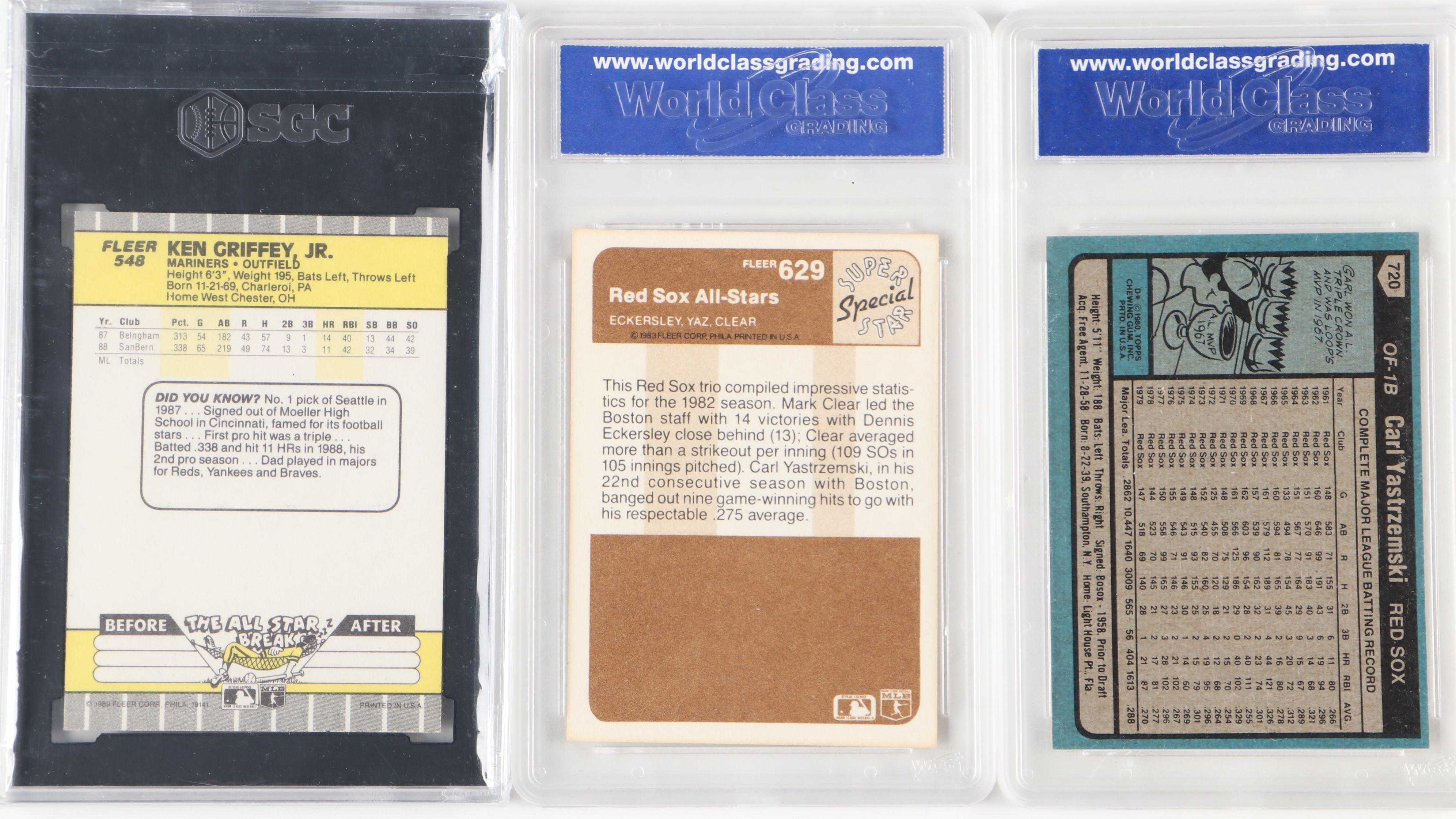 Topps, More Baseball Cards with Graded, Rookies, Judge, Griffey Jr., 1980s–2020s