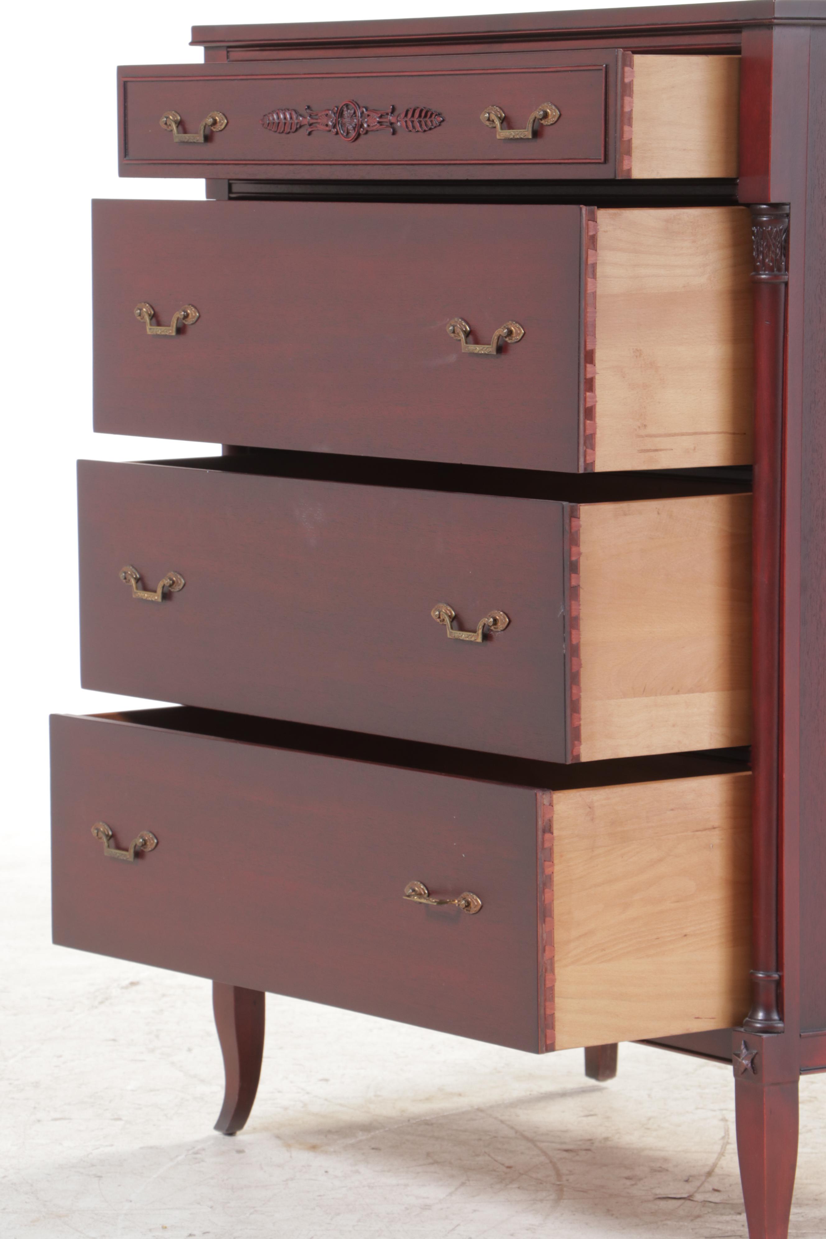 Northern Furniture Co. Neoclassical Style Mahogany Four-Drawer Chest