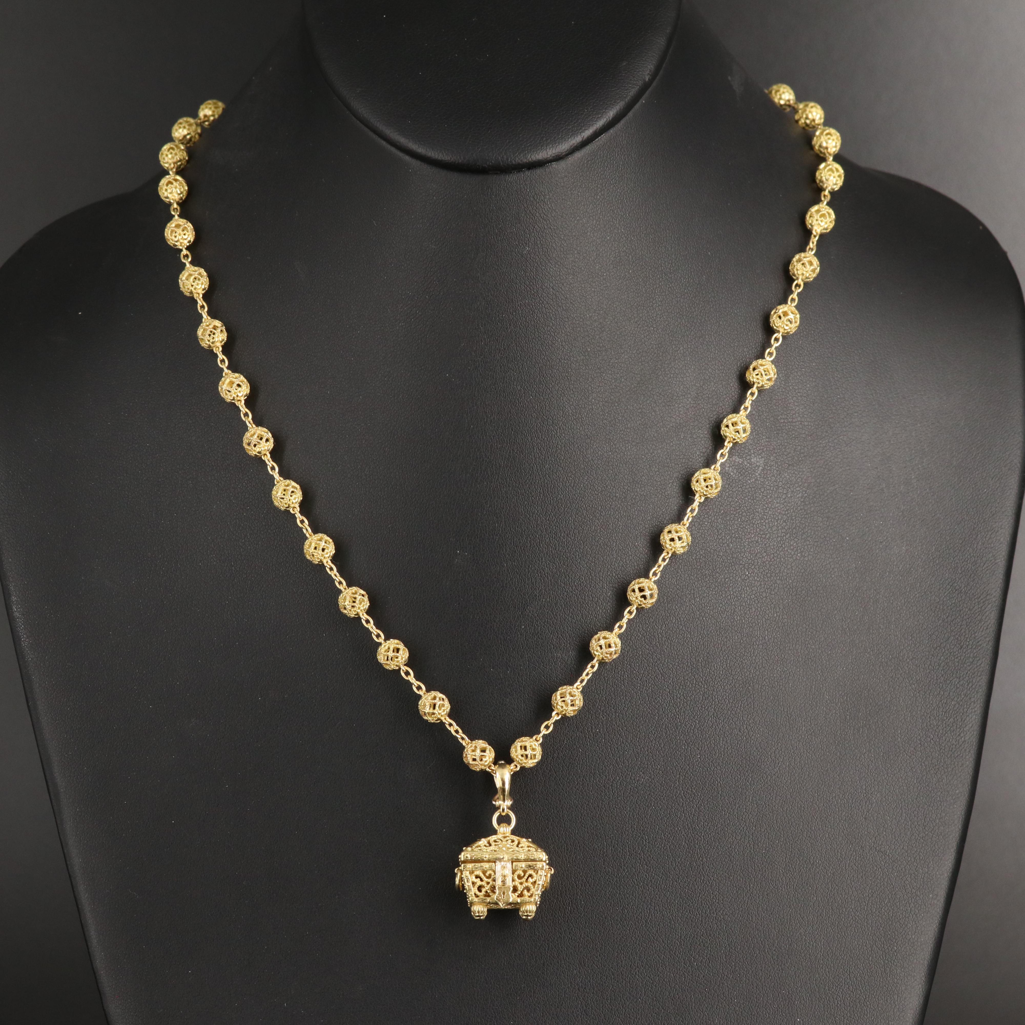 Cynthia Bach 18K Gold and 0.08 CT Diamond Necklace