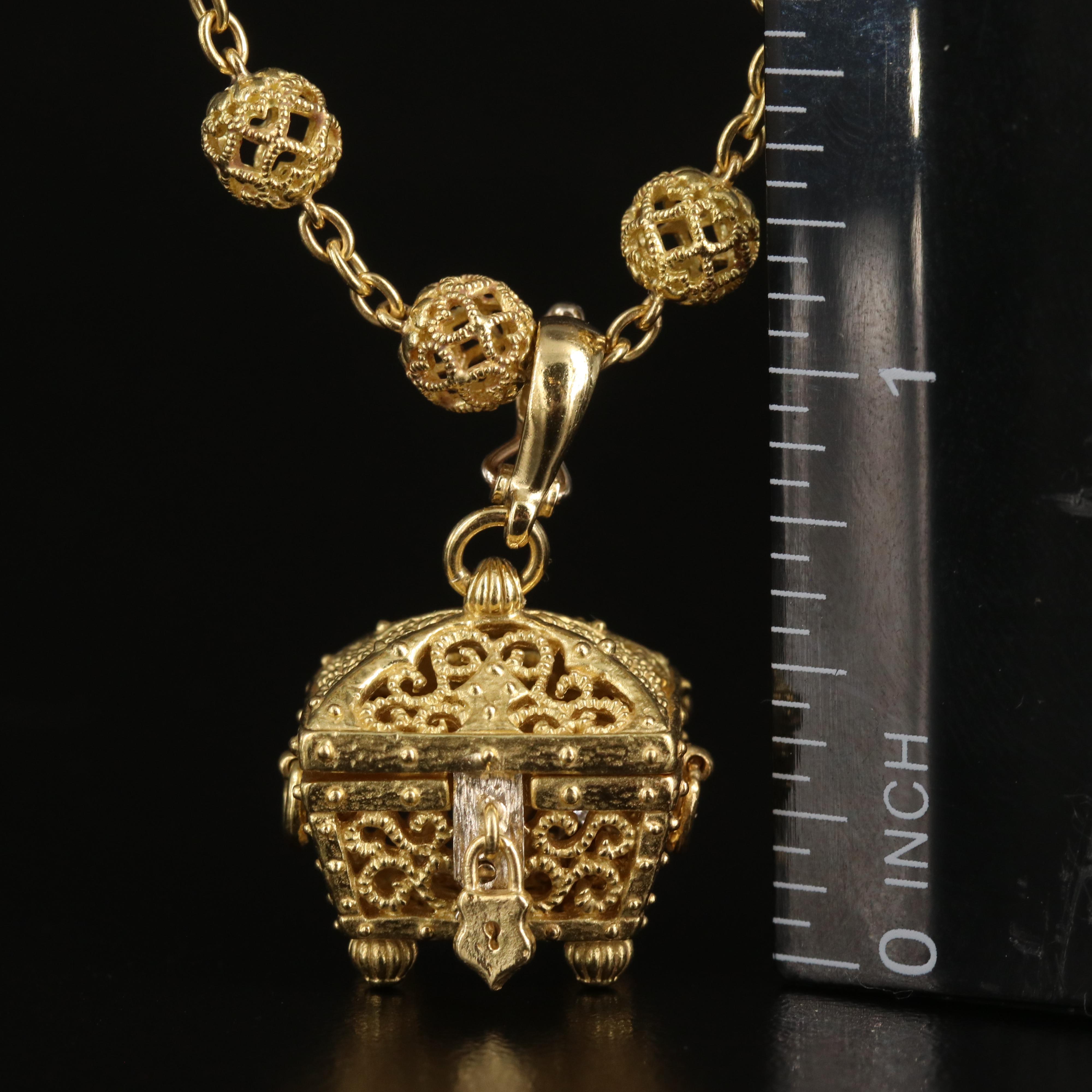 Cynthia Bach 18K Gold and 0.08 CT Diamond Necklace