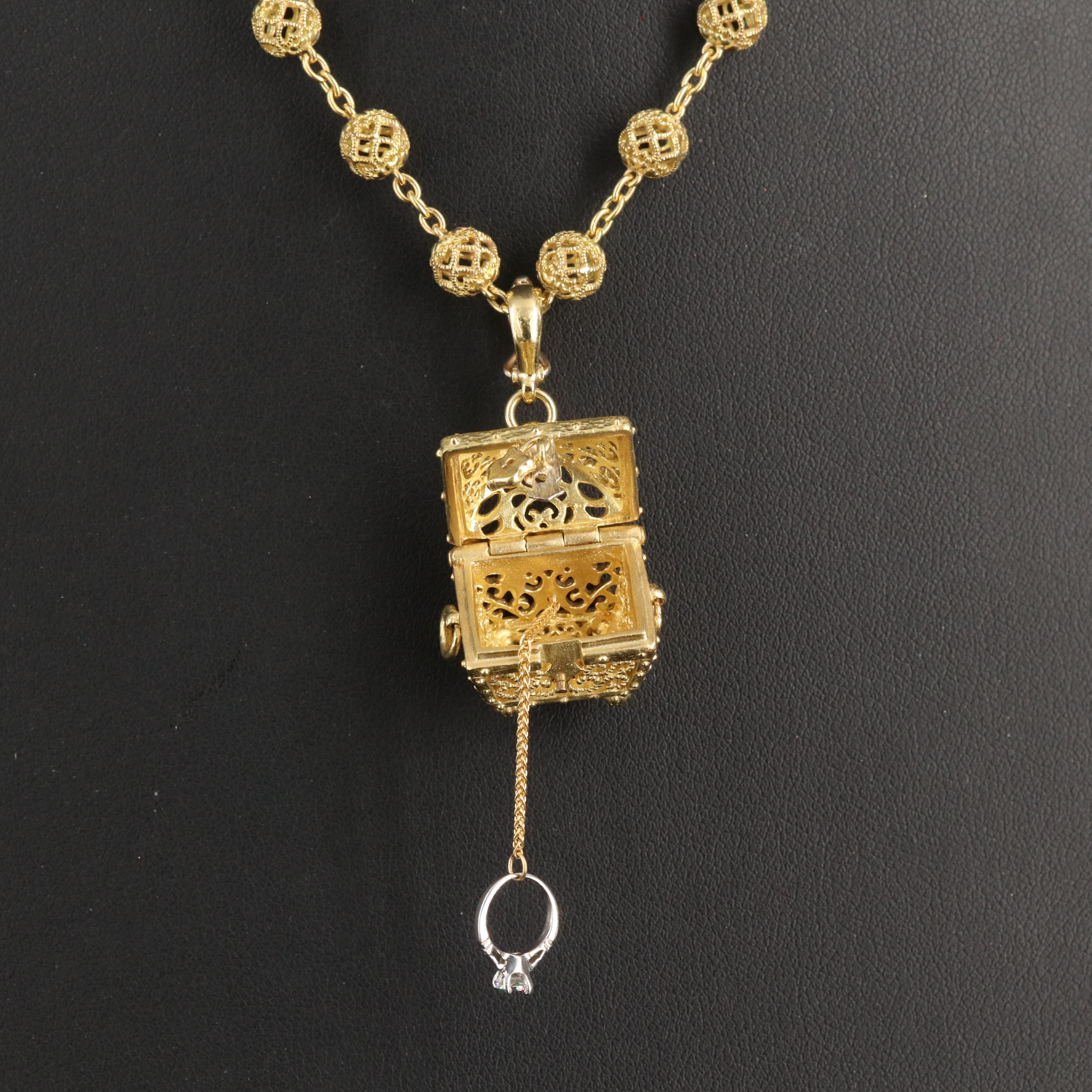 Cynthia Bach 18K Gold and 0.08 CT Diamond Necklace