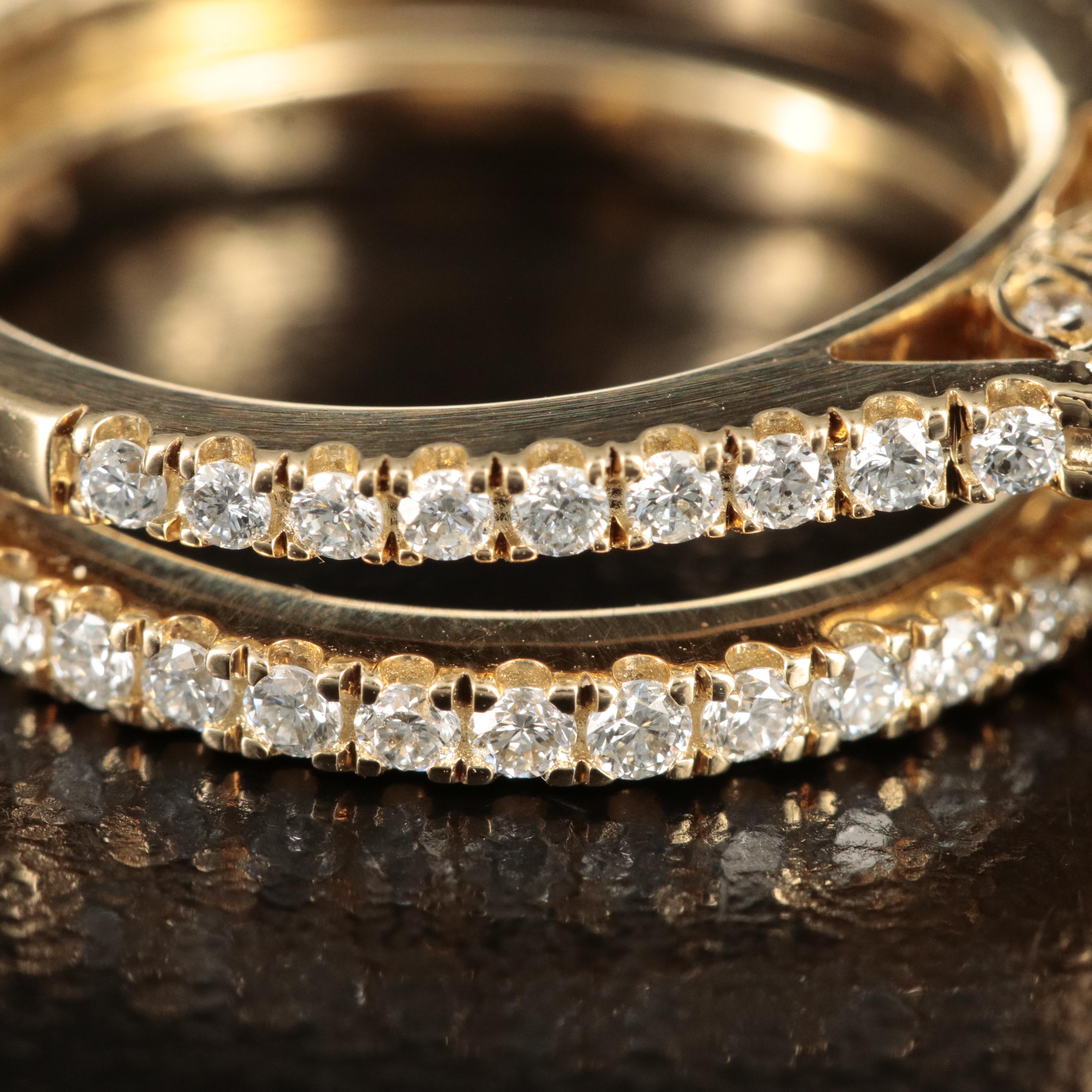 14K 1.00 CTW Lab Grown Diamond Ring Set