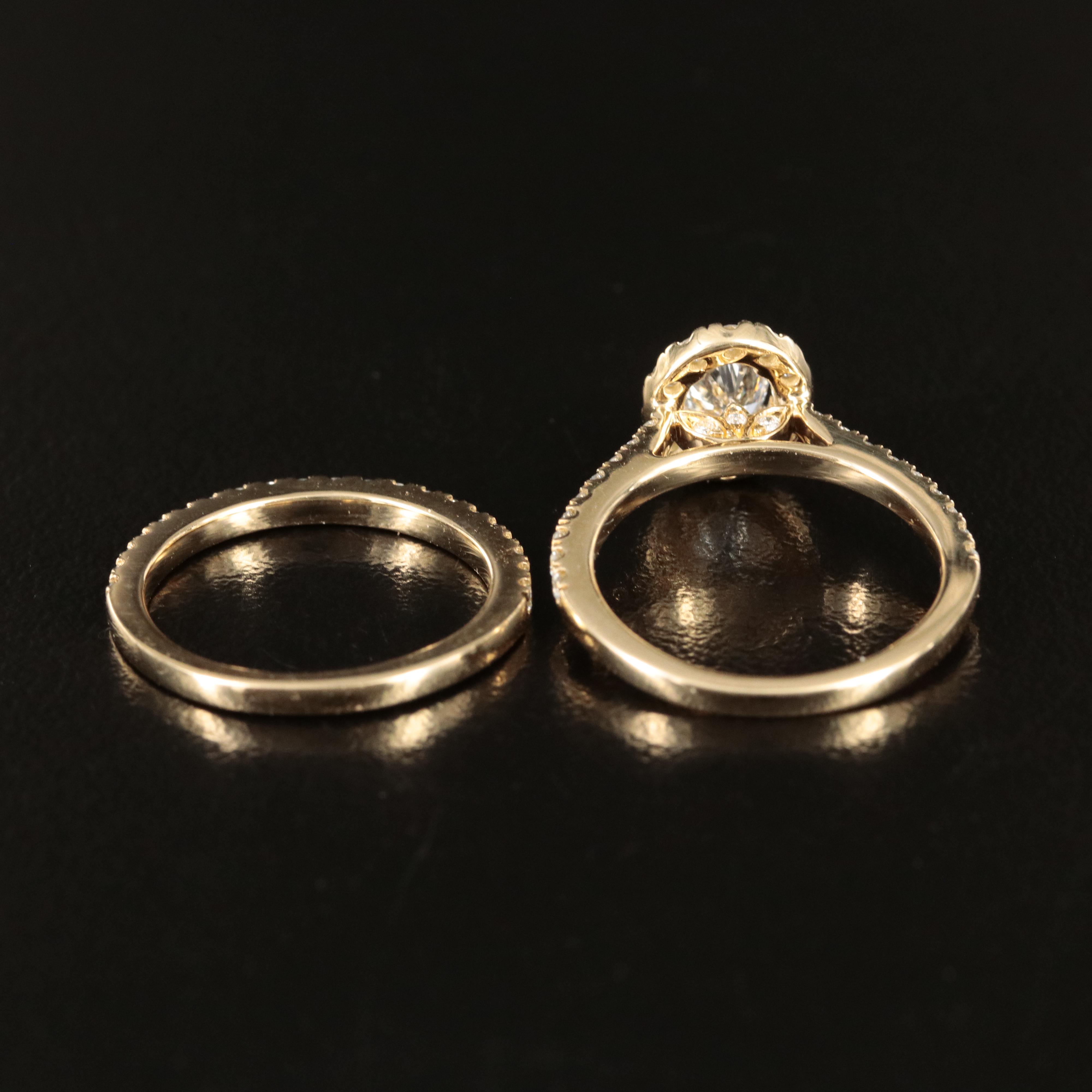 14K 1.00 CTW Lab Grown Diamond Ring Set