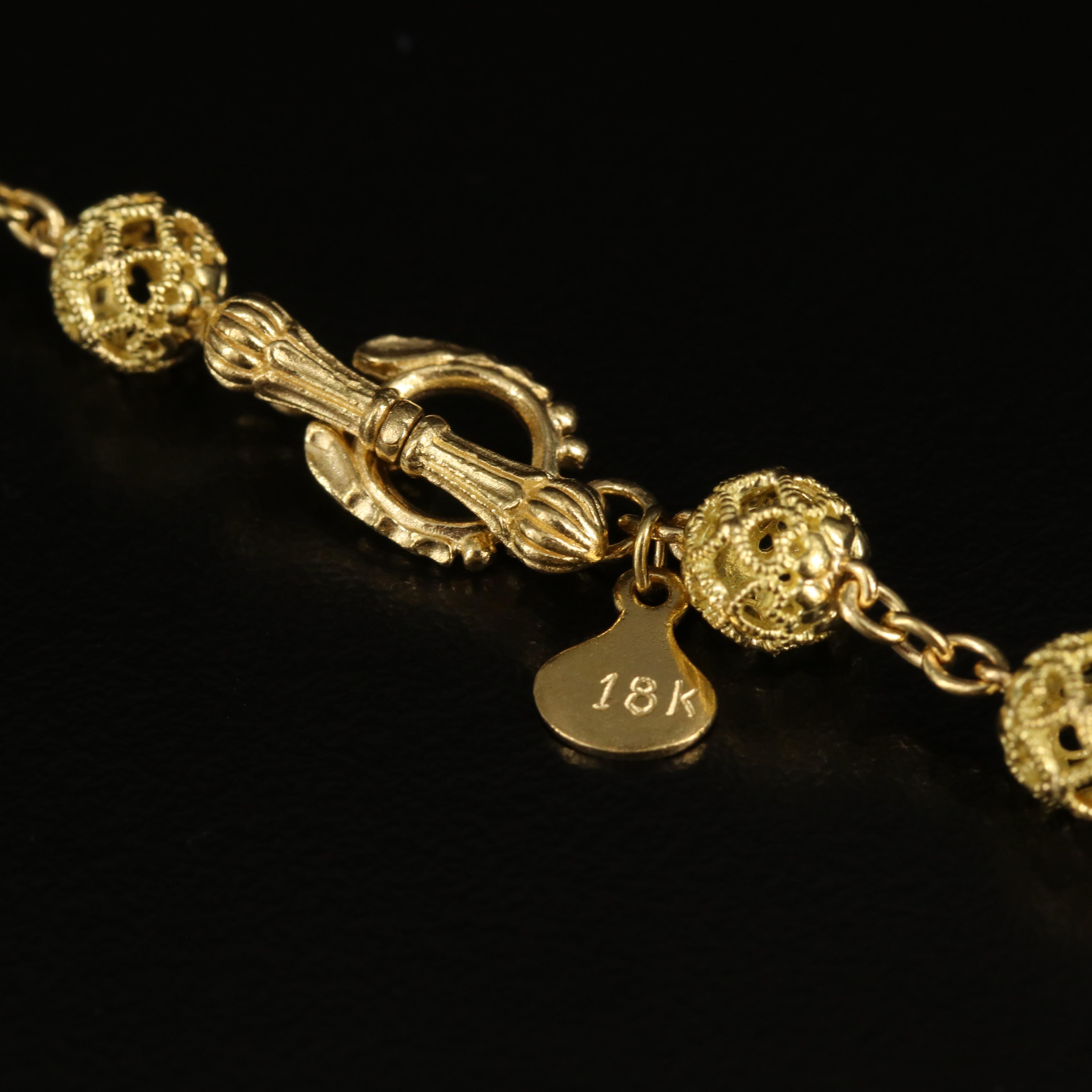 Cynthia Bach 18K Gold and 0.08 CT Diamond Necklace