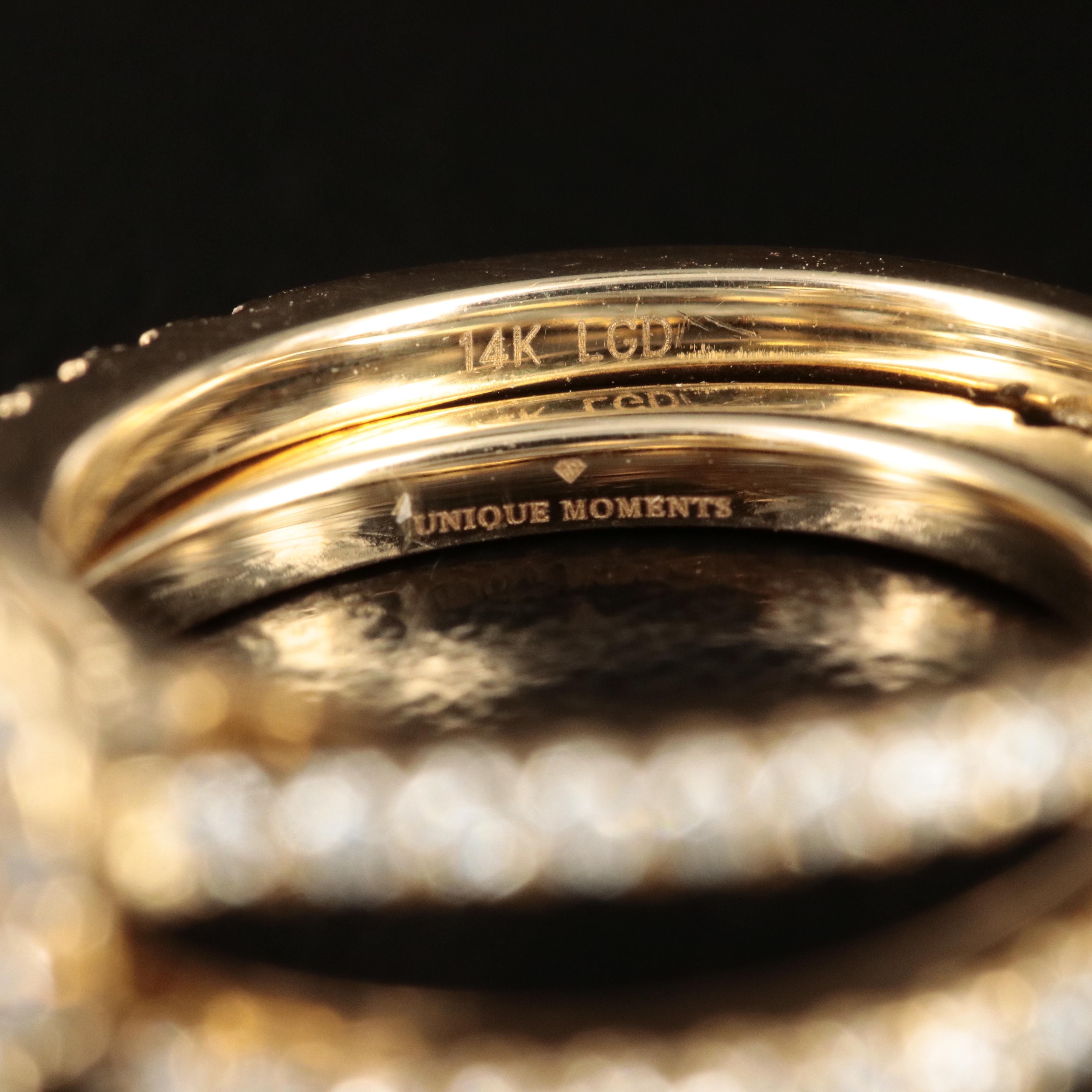 14K 1.00 CTW Lab Grown Diamond Ring Set