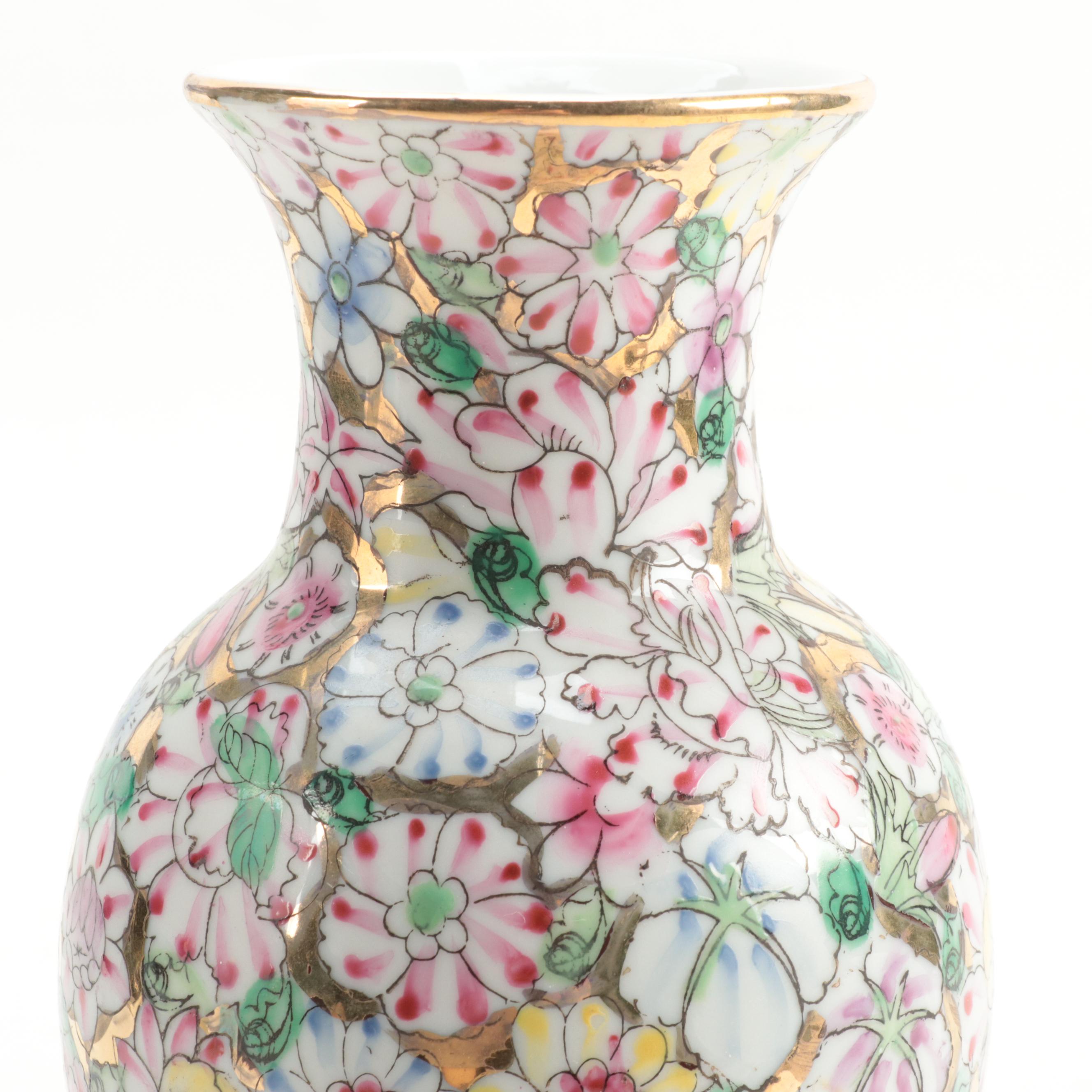 Chinese Decorative Porcelain Vase and Bowls