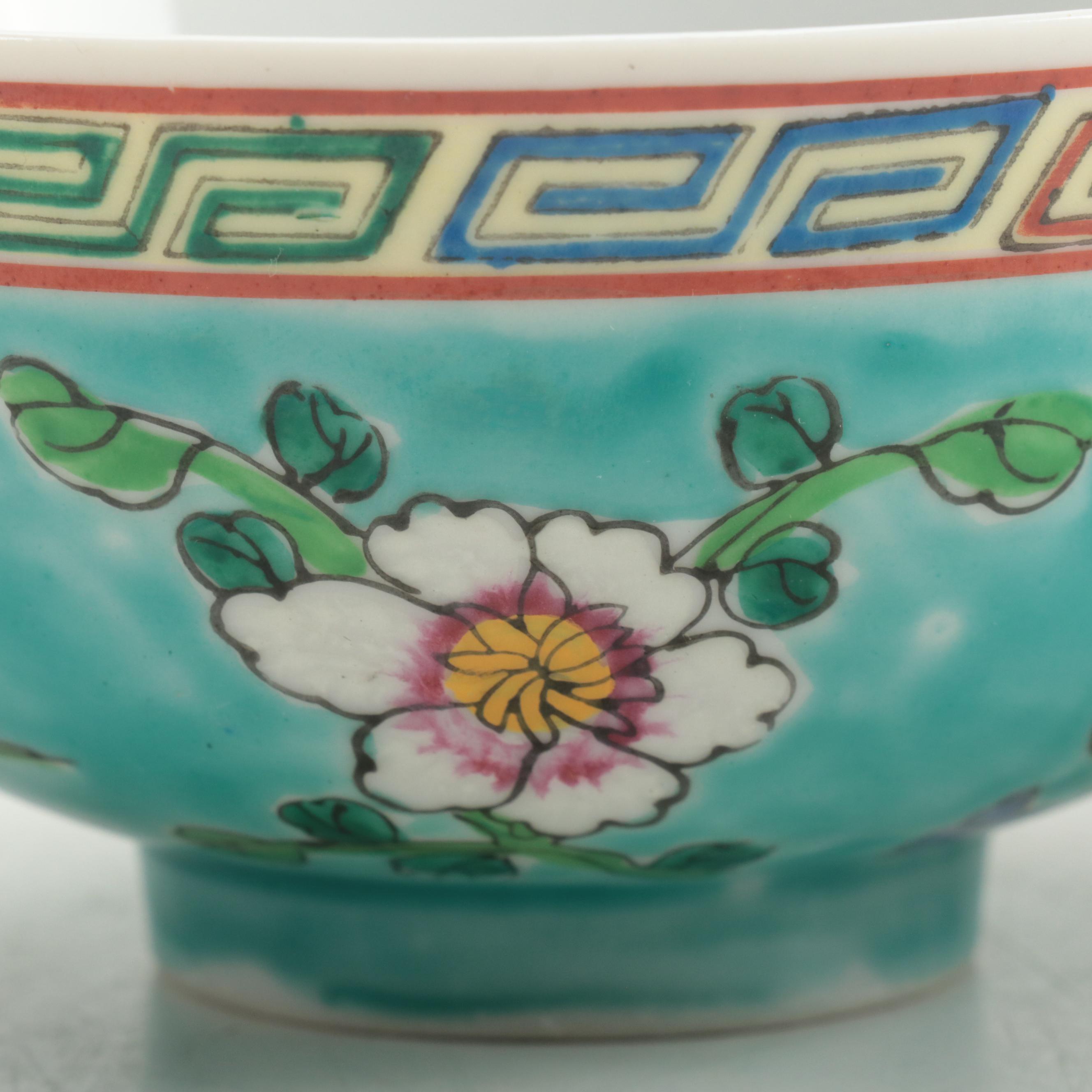 Chinese Decorative Porcelain Vase and Bowls