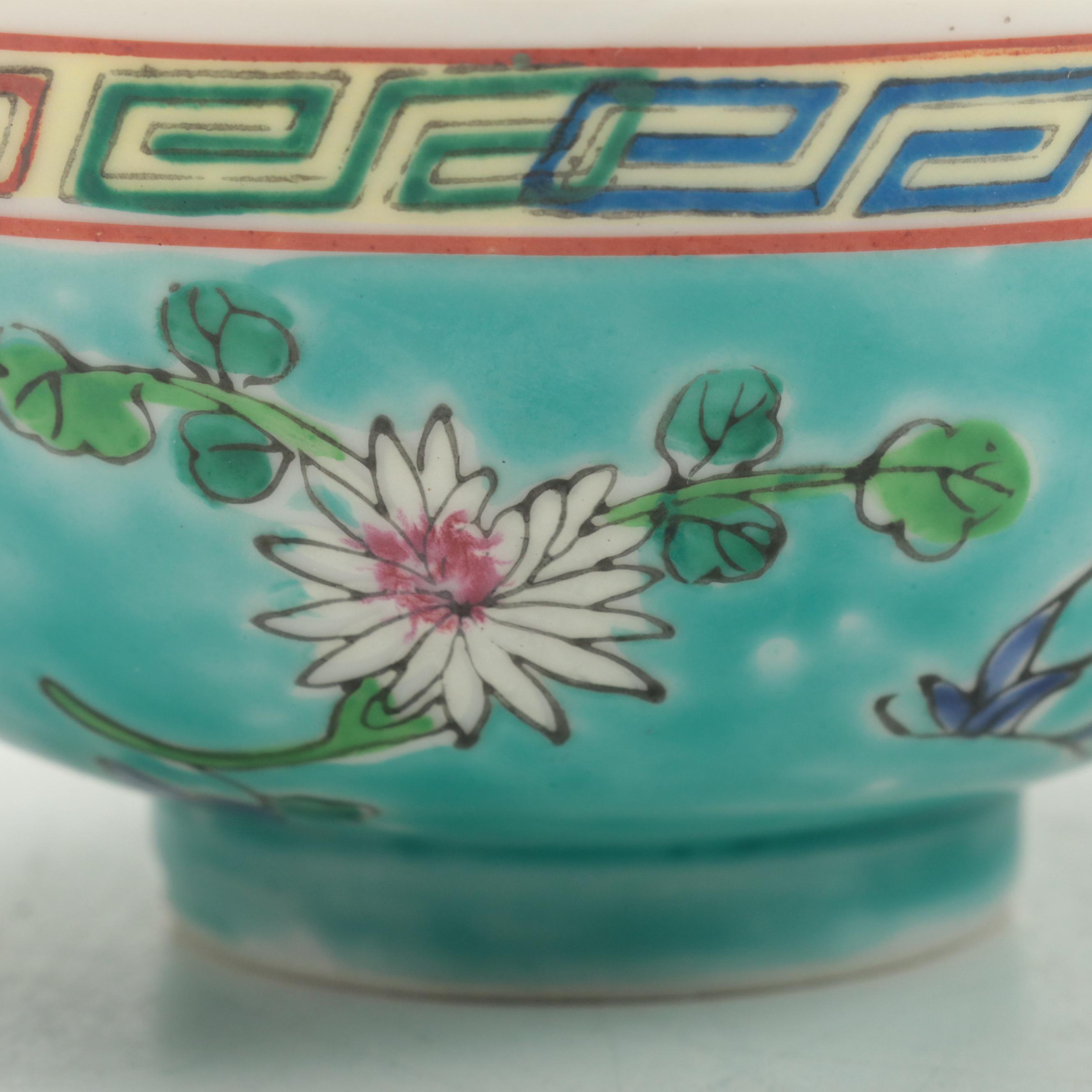 Chinese Decorative Porcelain Vase and Bowls