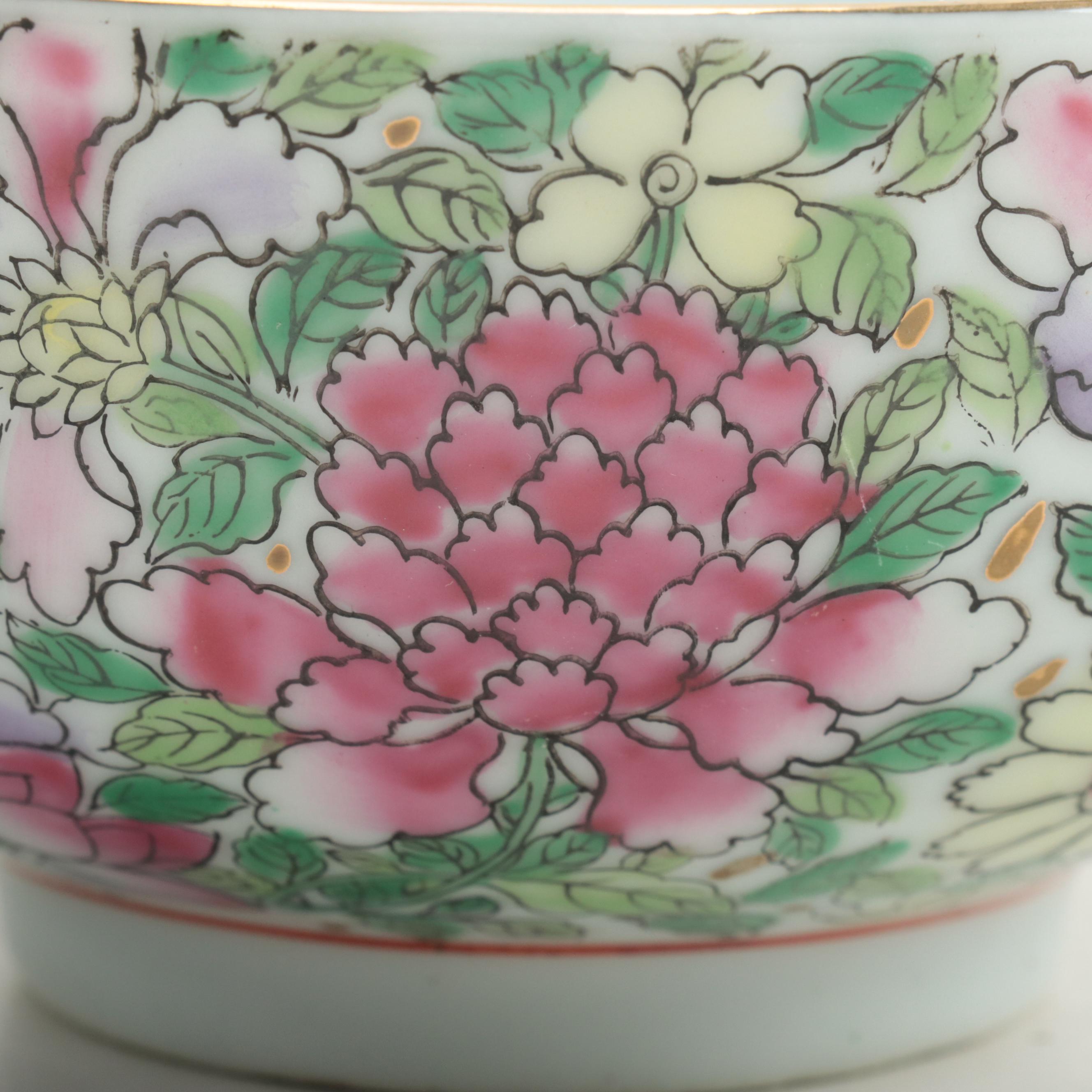 Chinese Decorative Porcelain Vase and Bowls