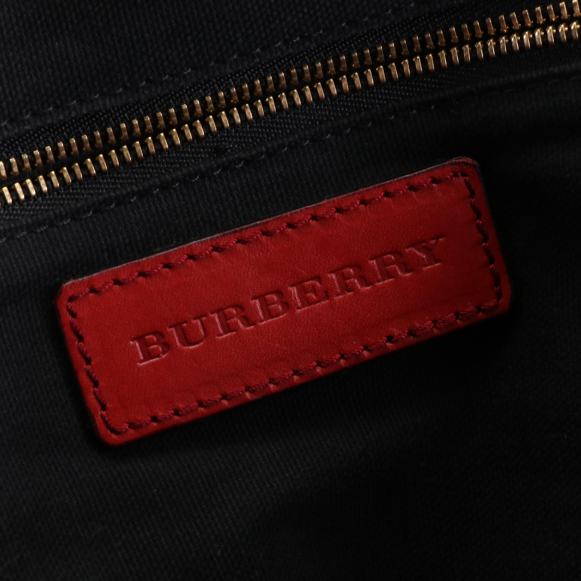 Burberry Bridle Orchard Handbag in House Check and Leather