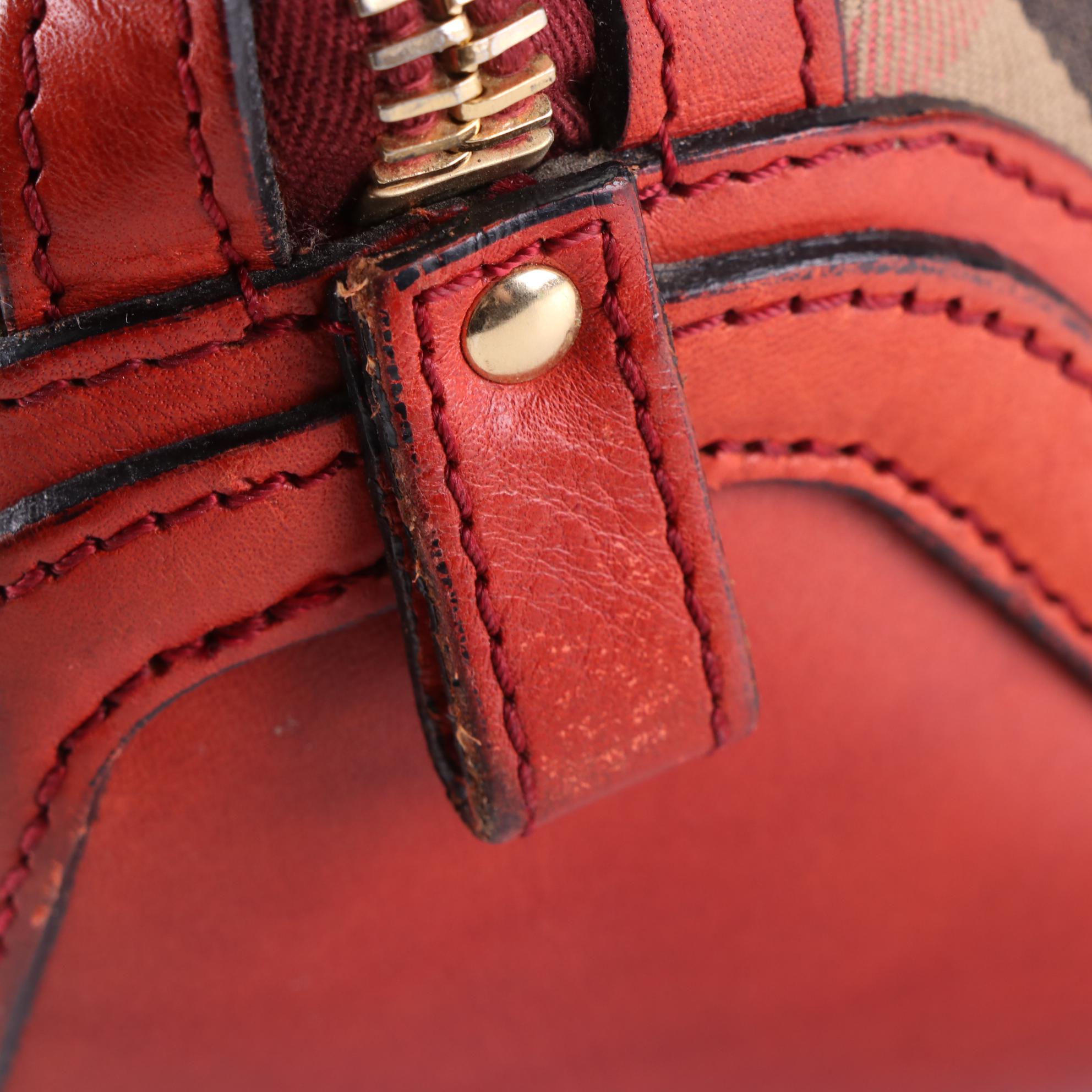 Burberry Bridle Orchard Handbag in House Check and Leather