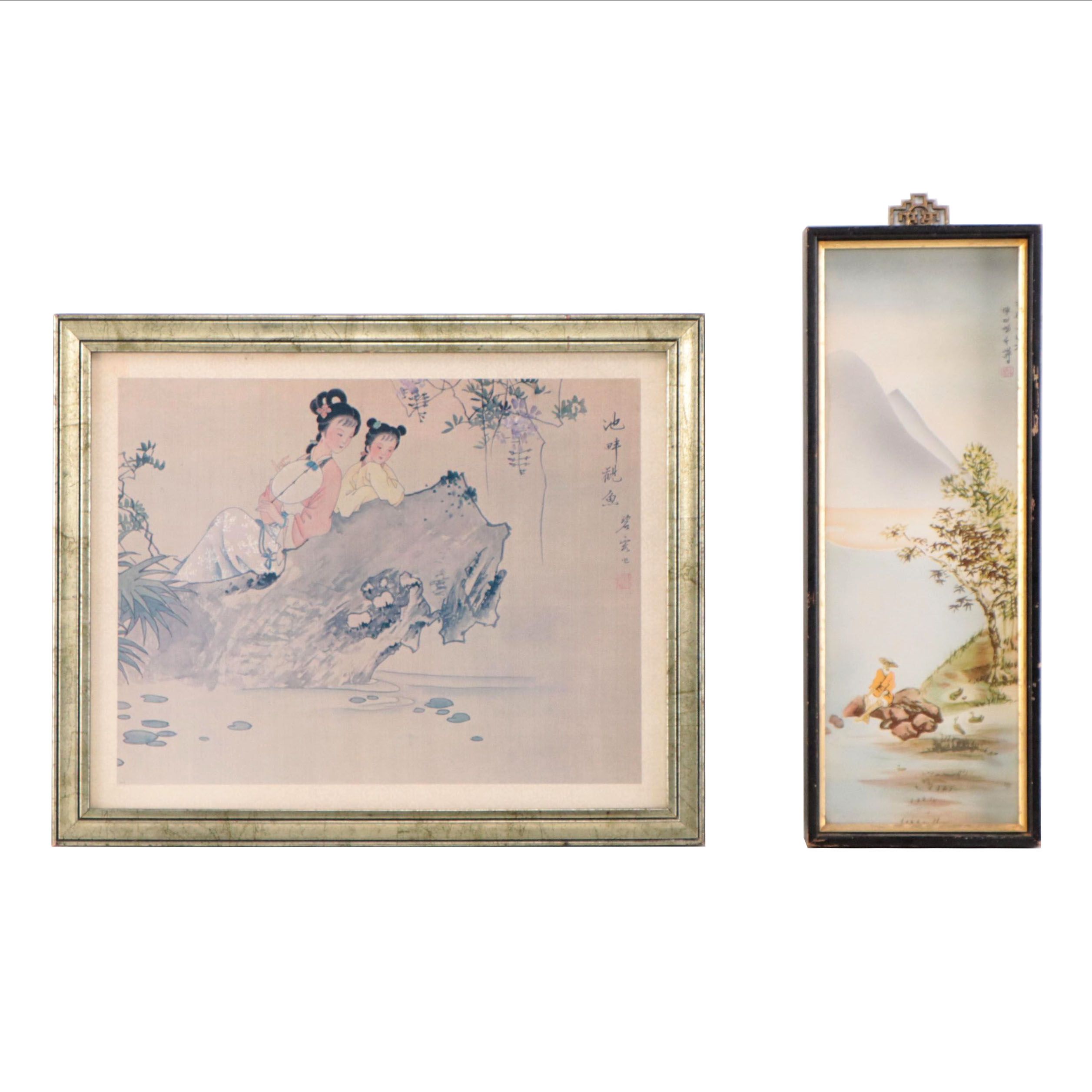 Offset Lithographs of Japanese Scenes, Late 20th Century