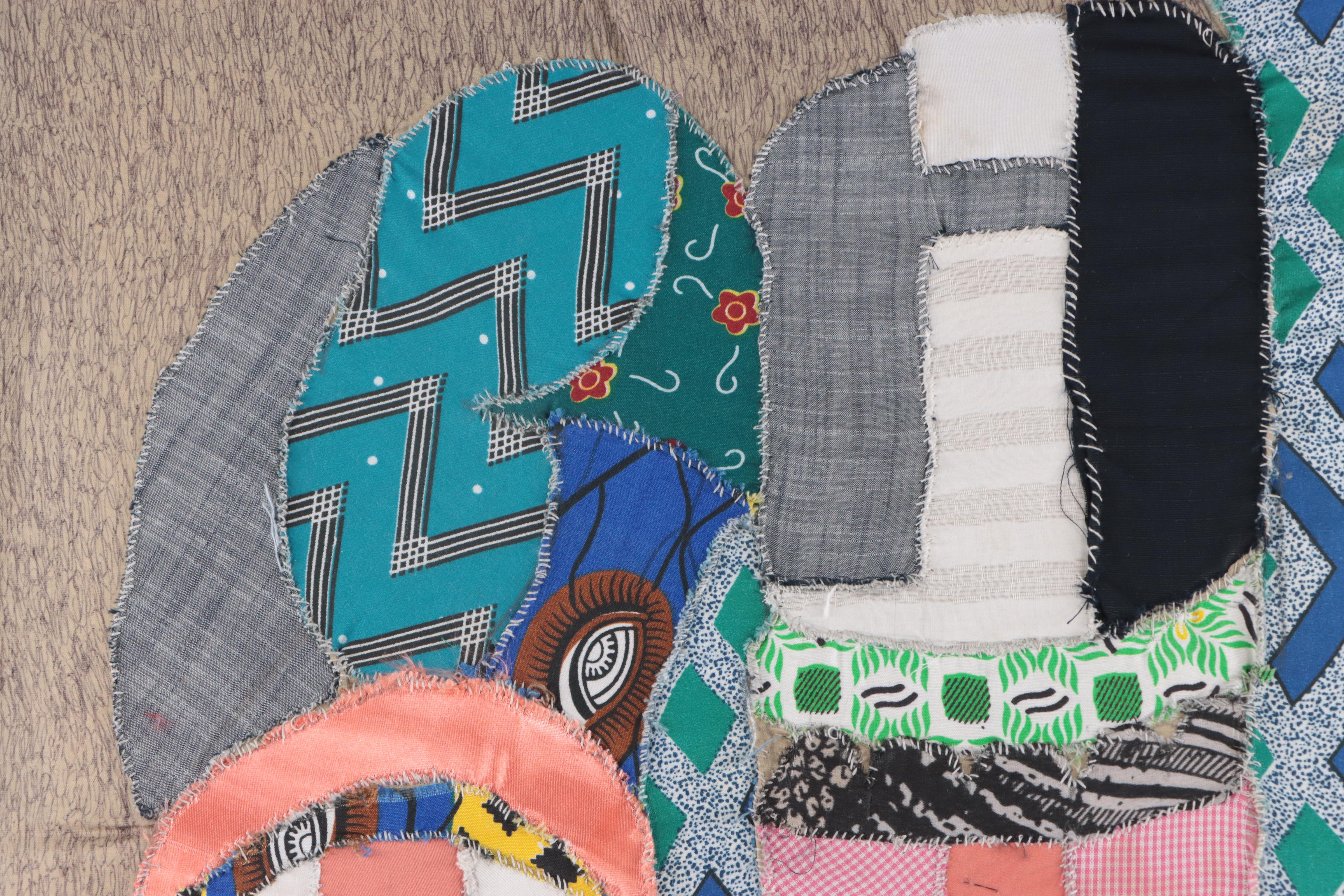 Kayode Buraimoh Figurative Mixed Media Folk Art Textile