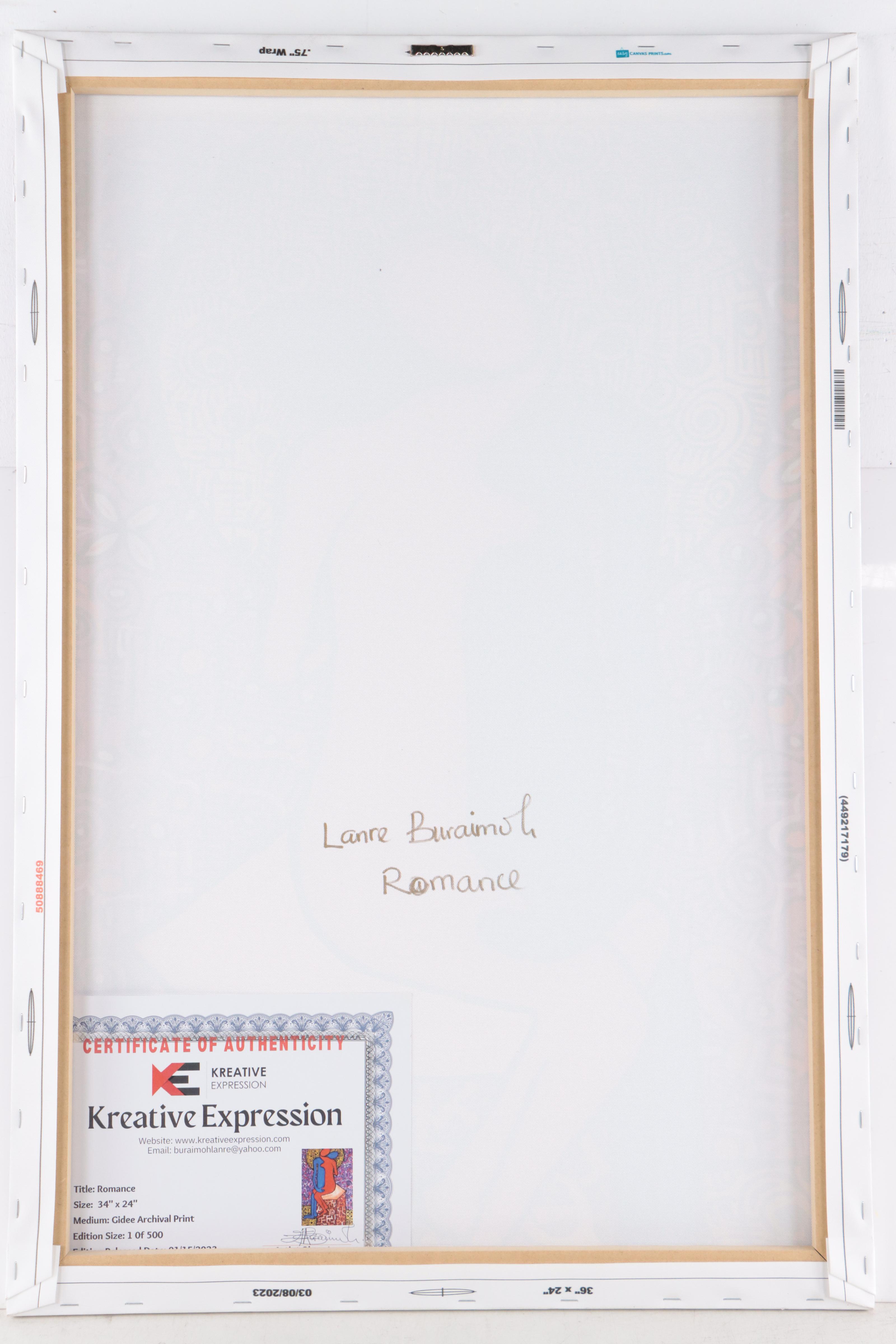 Lanre Buraimoh Giclée "Romance," 2023