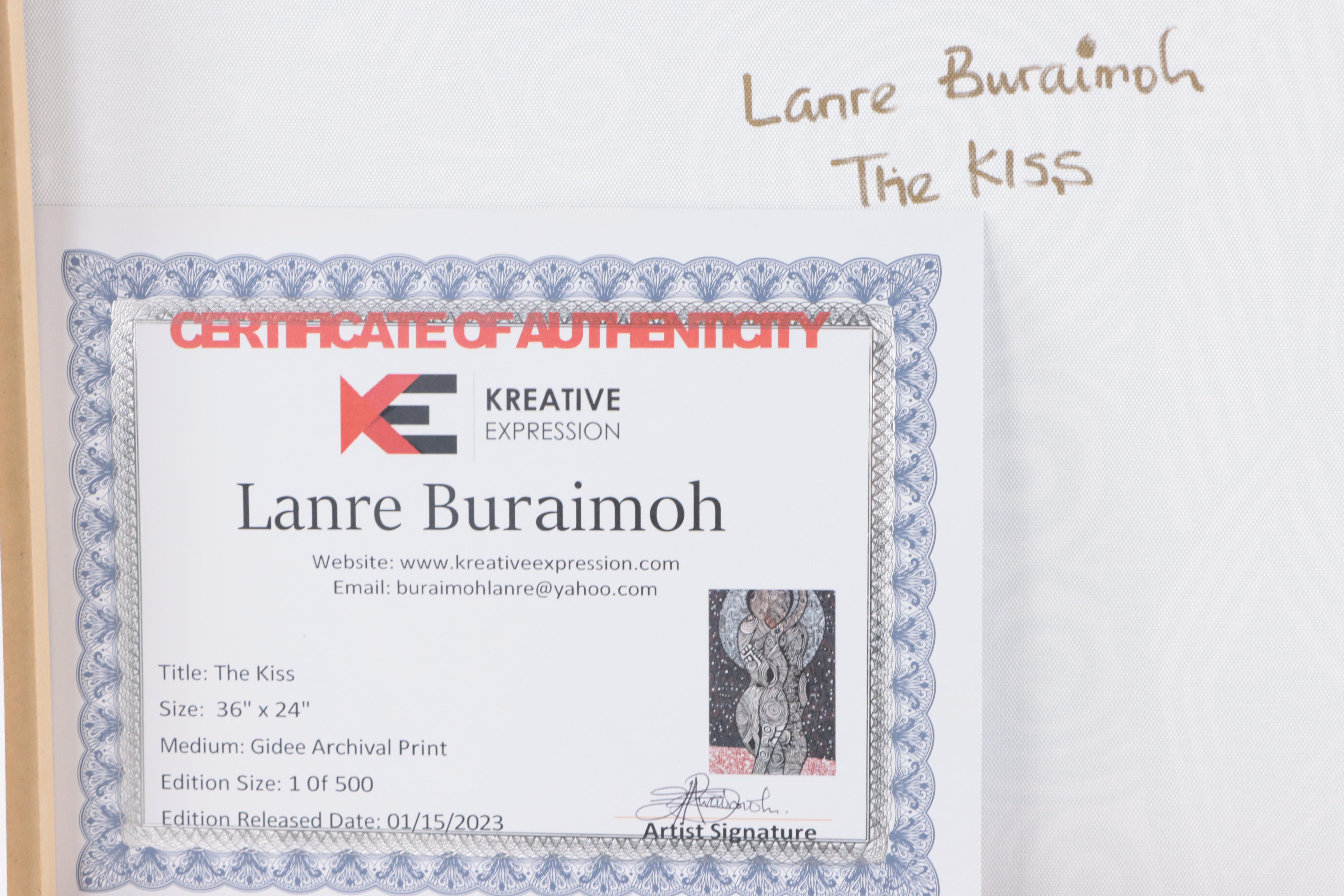 Lanre Buraimoh Giclée "The Kiss," 2023