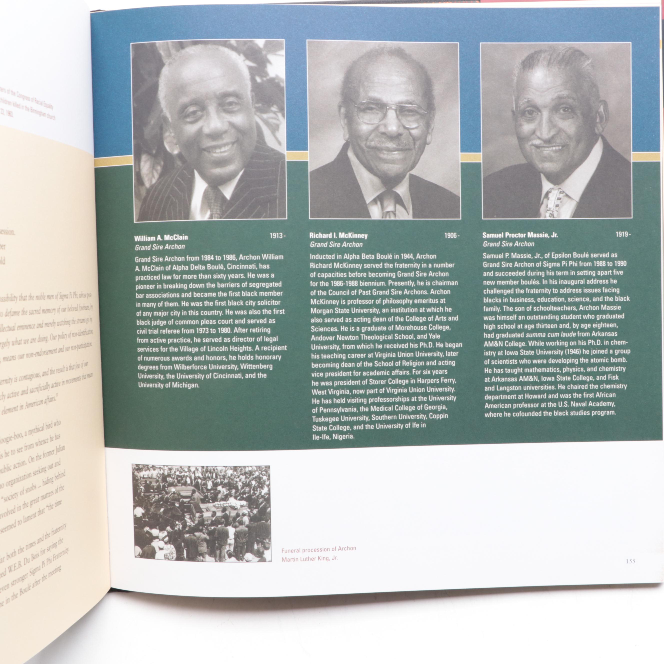 First Edition "Sigma Pi Phi Fraternity: A Century" by Khephra Burns and More