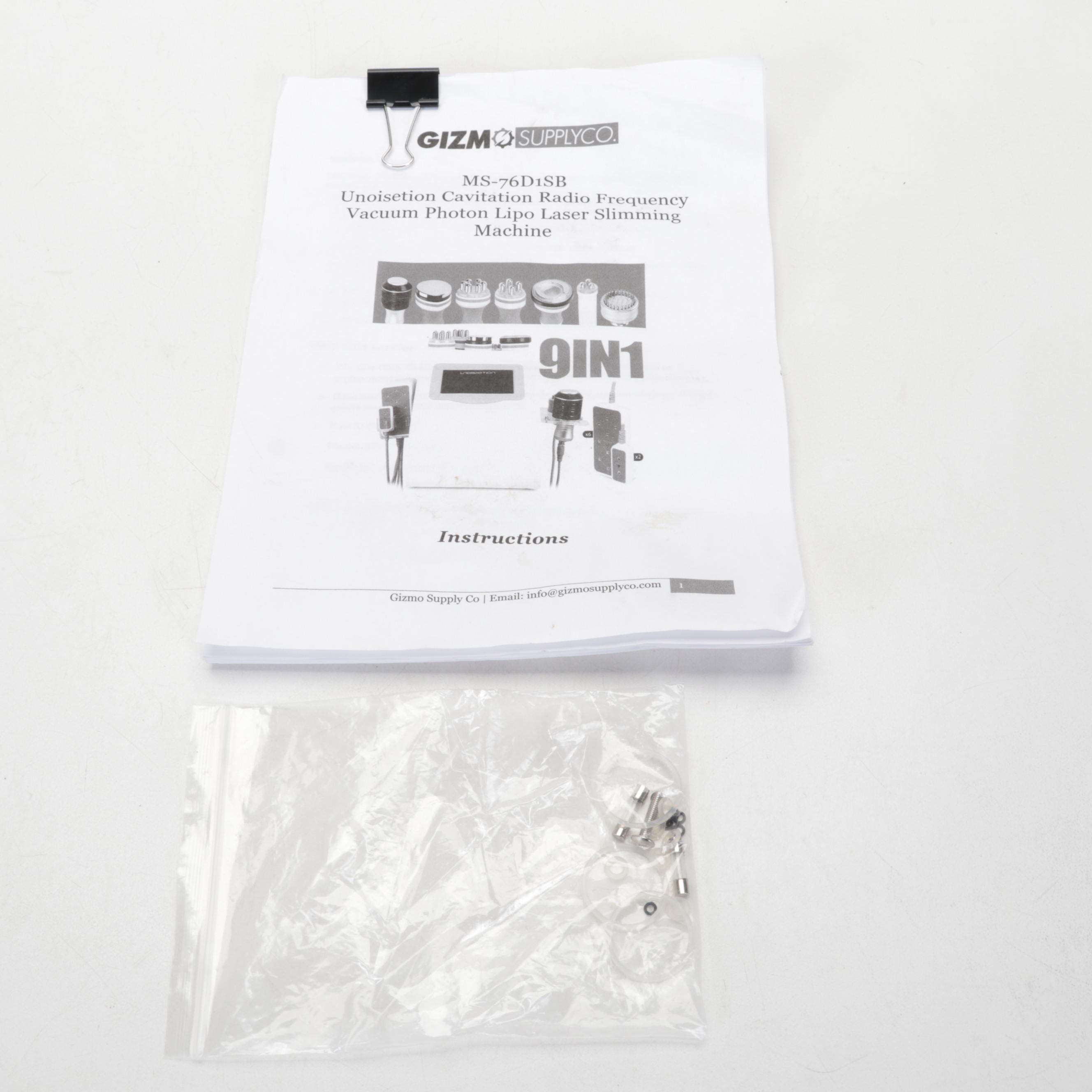 Gizmo Supply Co. 9 in 1 Cavitation Fat Loss Therapy Machine with Bellami Curlers