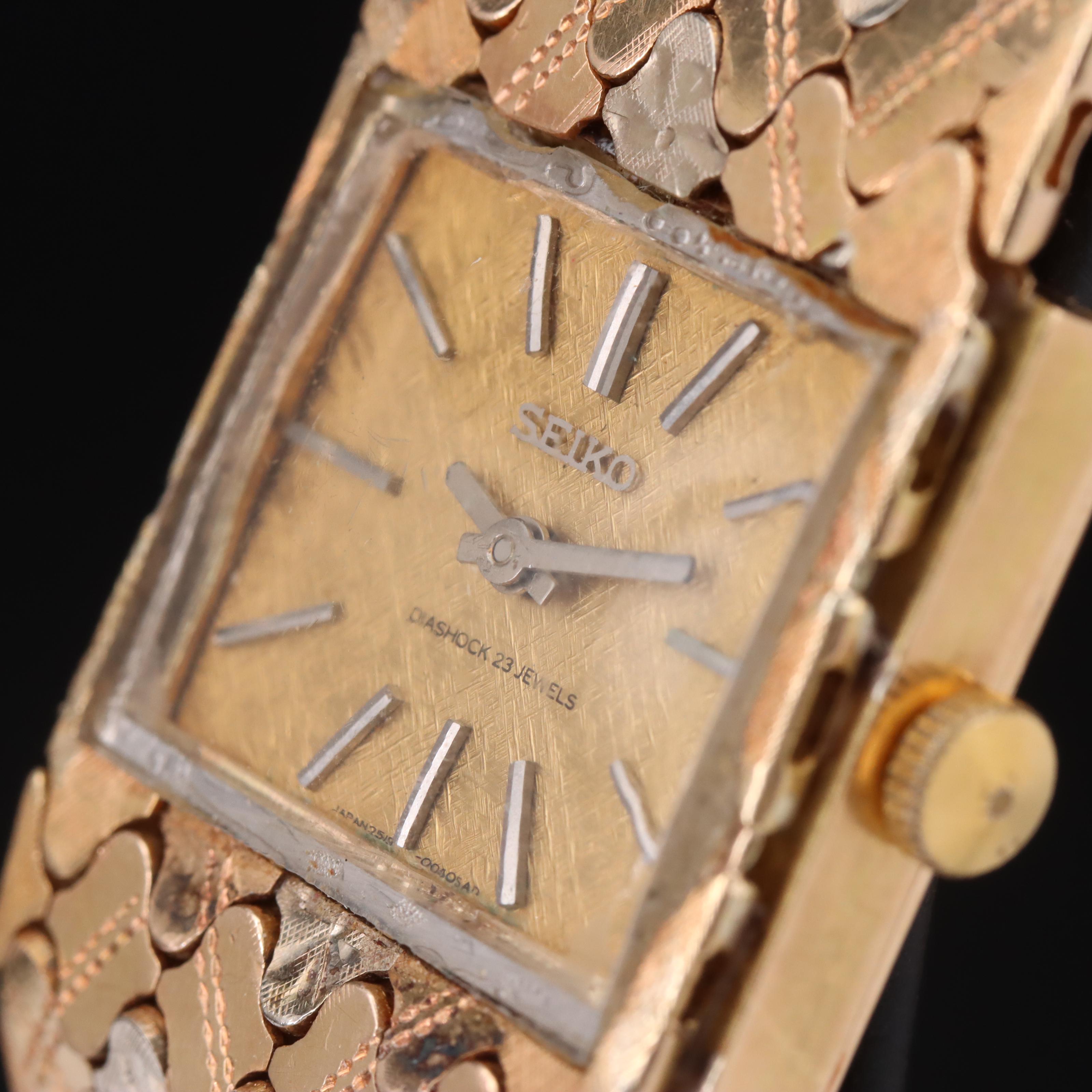 18K Seiko Stem Wind Watch