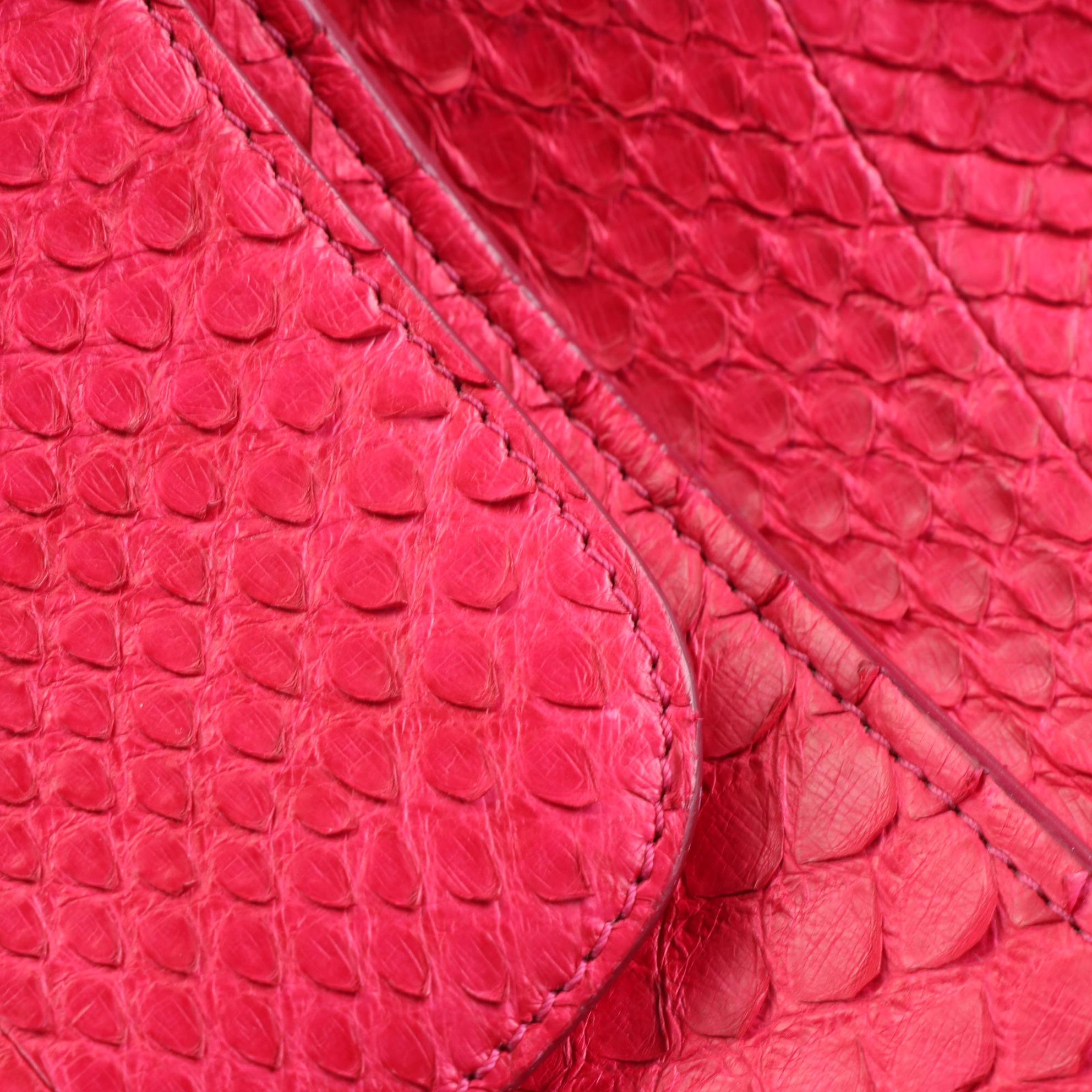 Céline Medium Trapeze Bag in Python Skin with Detachable Shoulder Strap