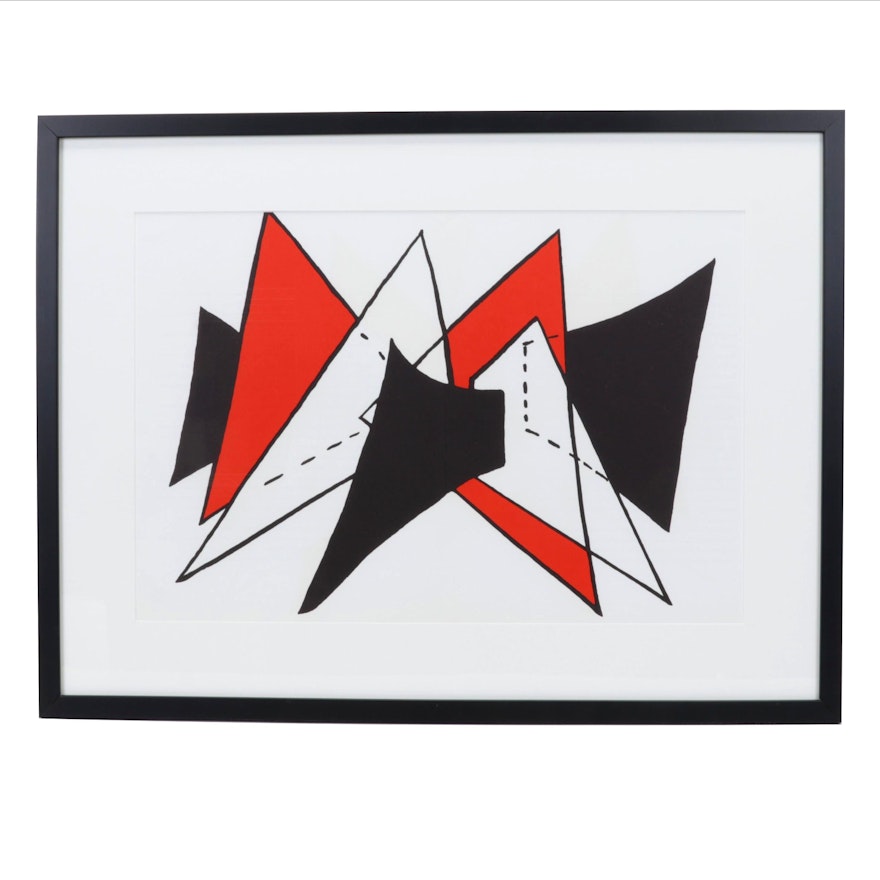 Alexander Calder Double-Page Color Lithograph for "Derrière le Miroir," 1963