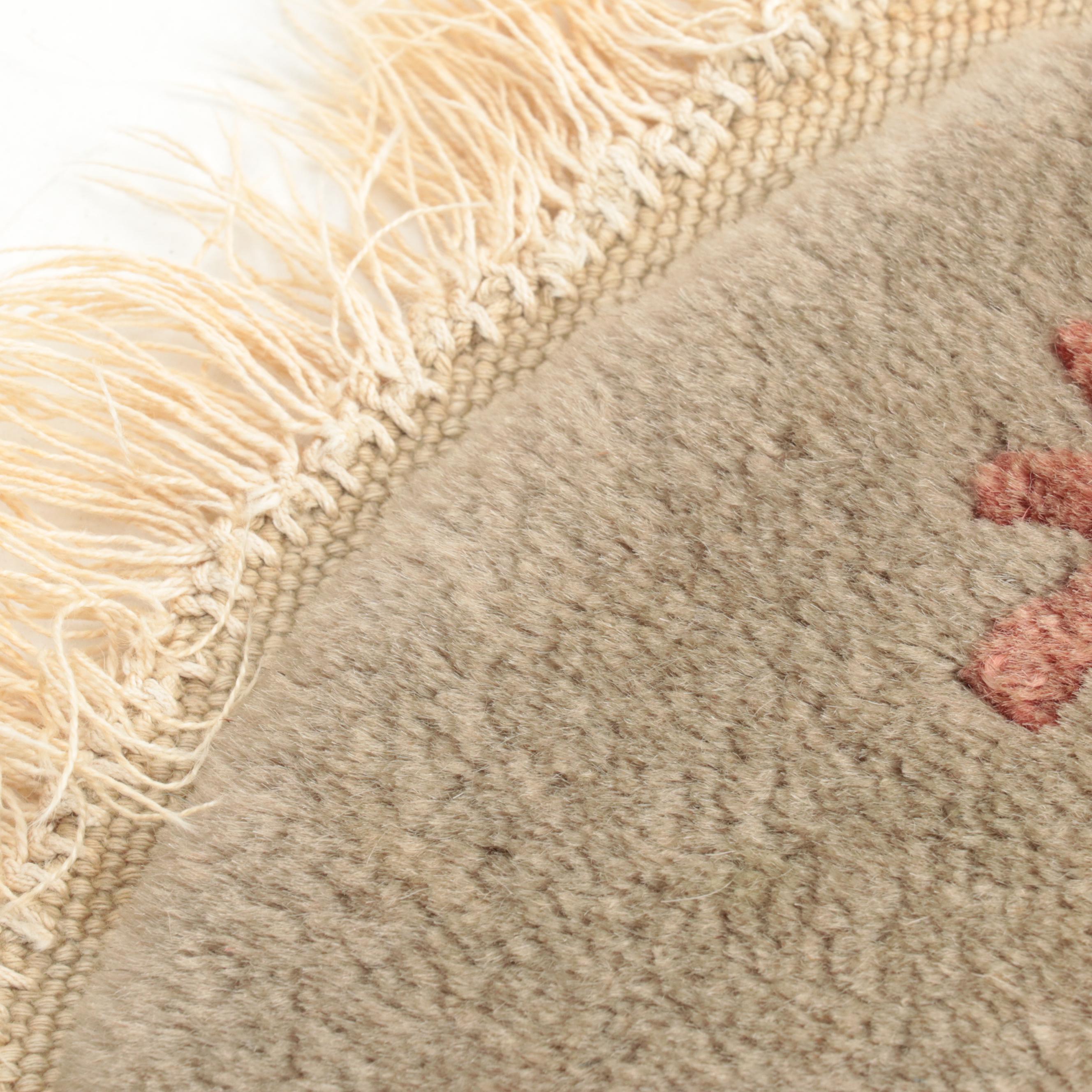 Brass Openwork Garden Seat and Chinese Wool Seat Mat