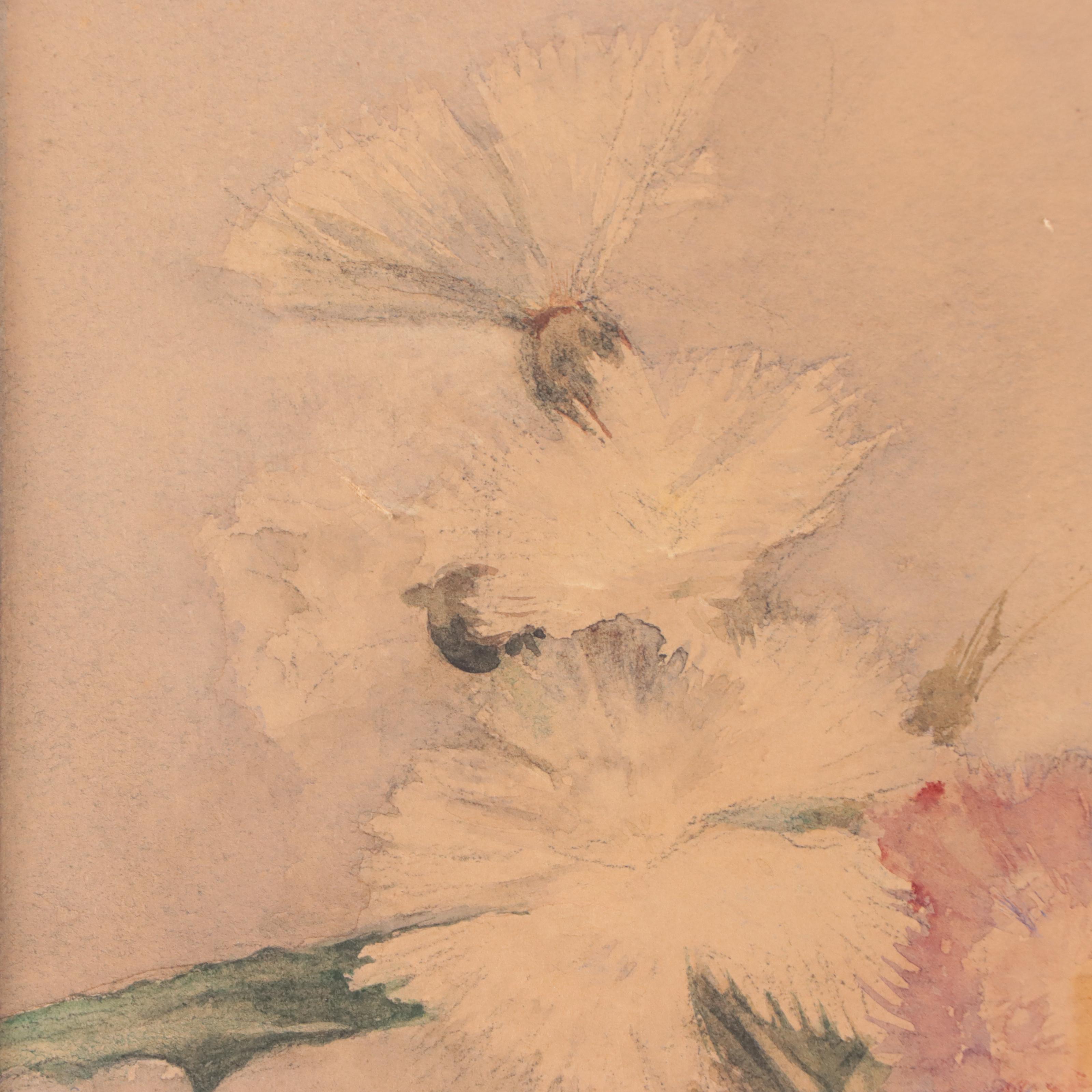 P. A. Nÿgh Floral Still Life Watercolor Painting, 1933