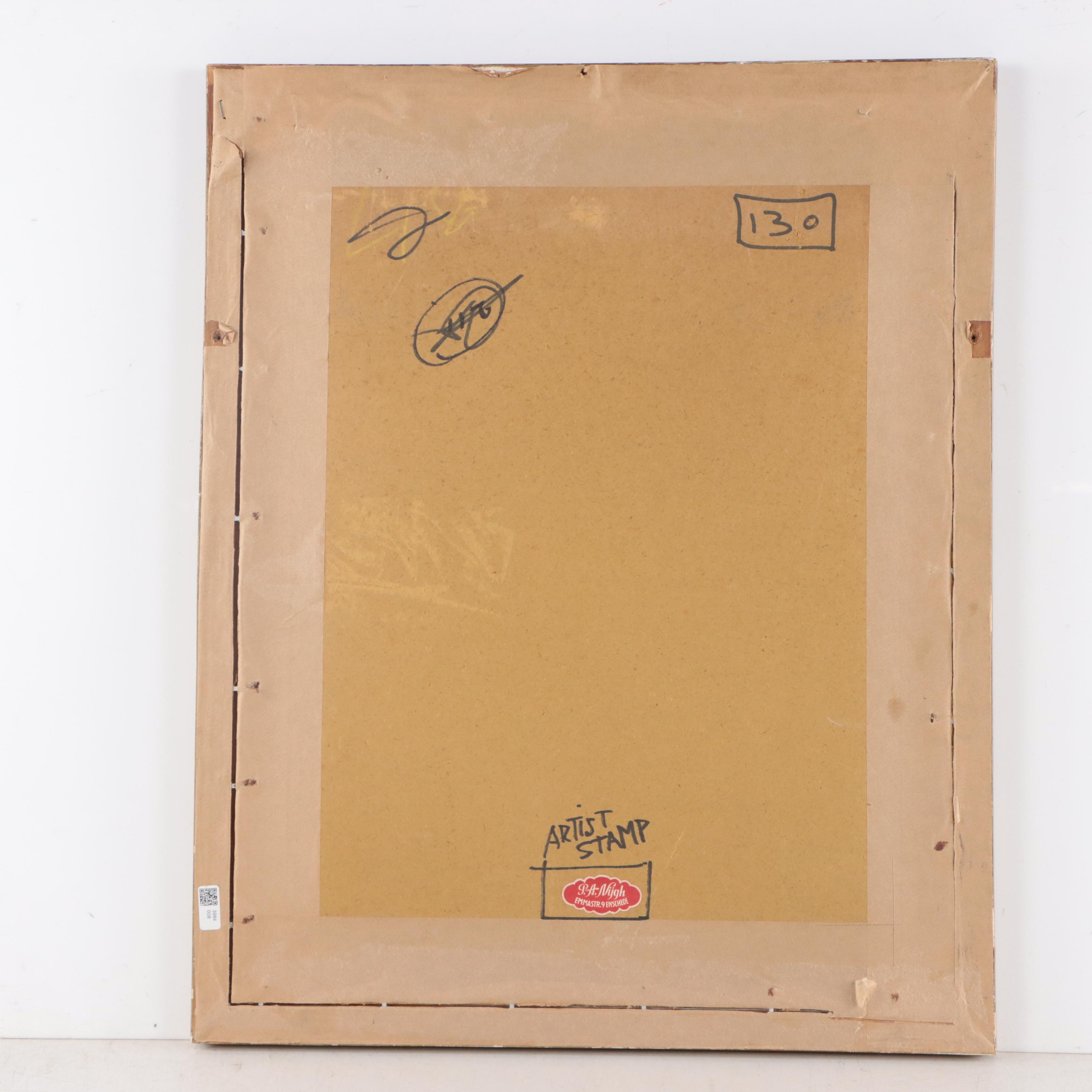 P. A. Nÿgh Floral Still Life Watercolor Painting, 1933