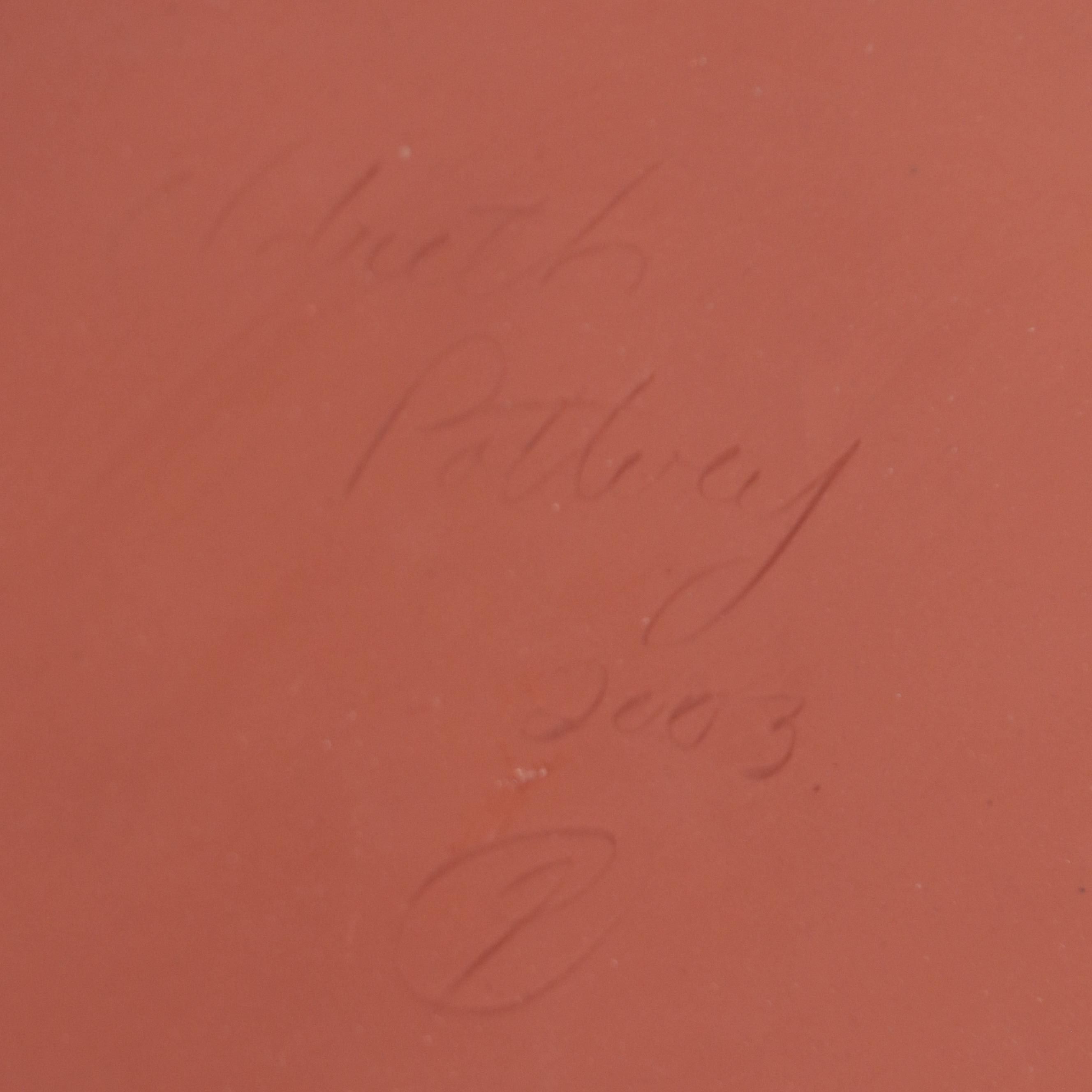 Eldreth Pottery Hand-Painted Floral Earthenware Pot, 2003