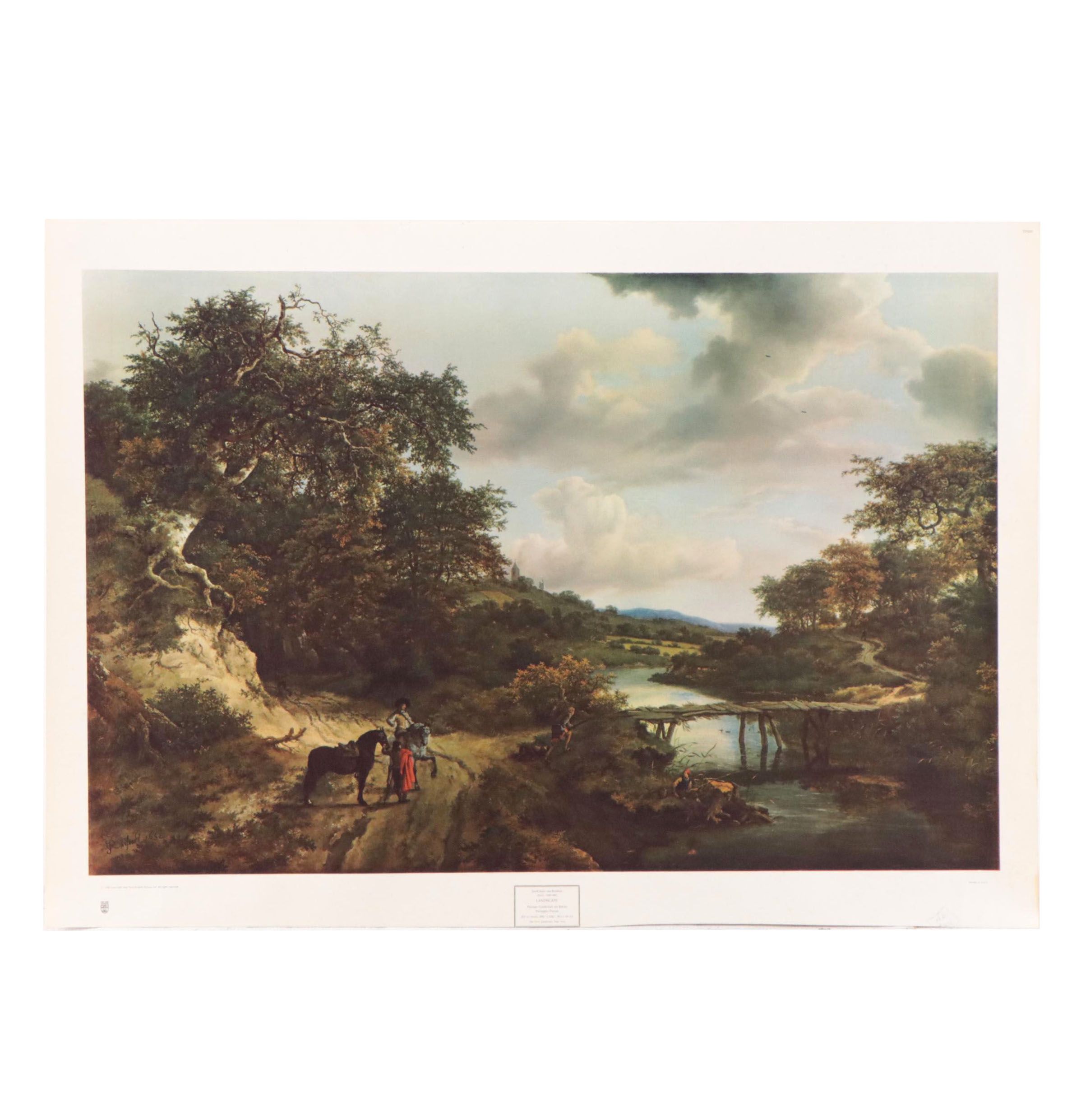 Giclée After Jacob Isaacksz van Ruisdael "Landscape," Late 20th Century
