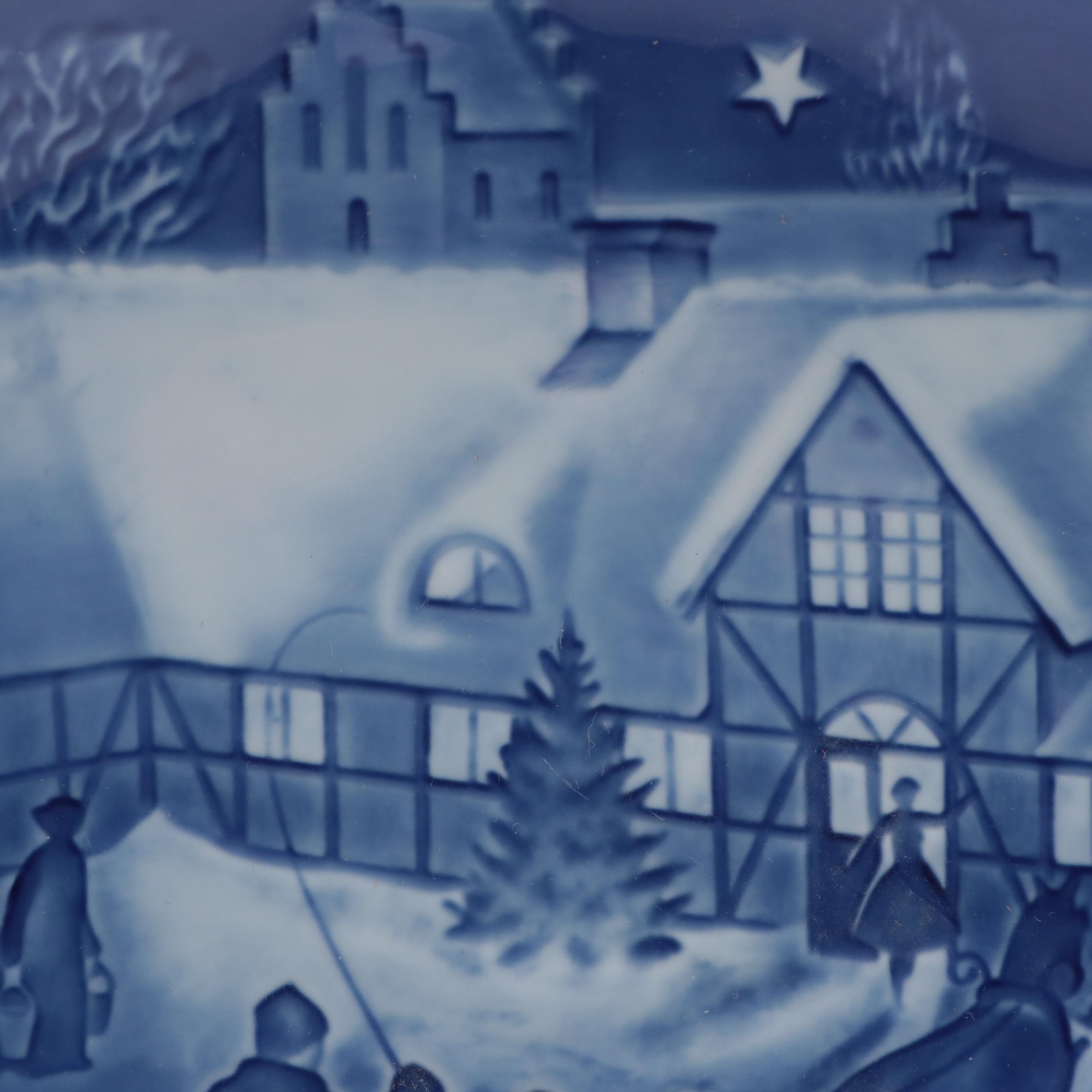 Bing & Grondahl Porcelain "Arrival of Christmas Guests" Collector Plate, 1969