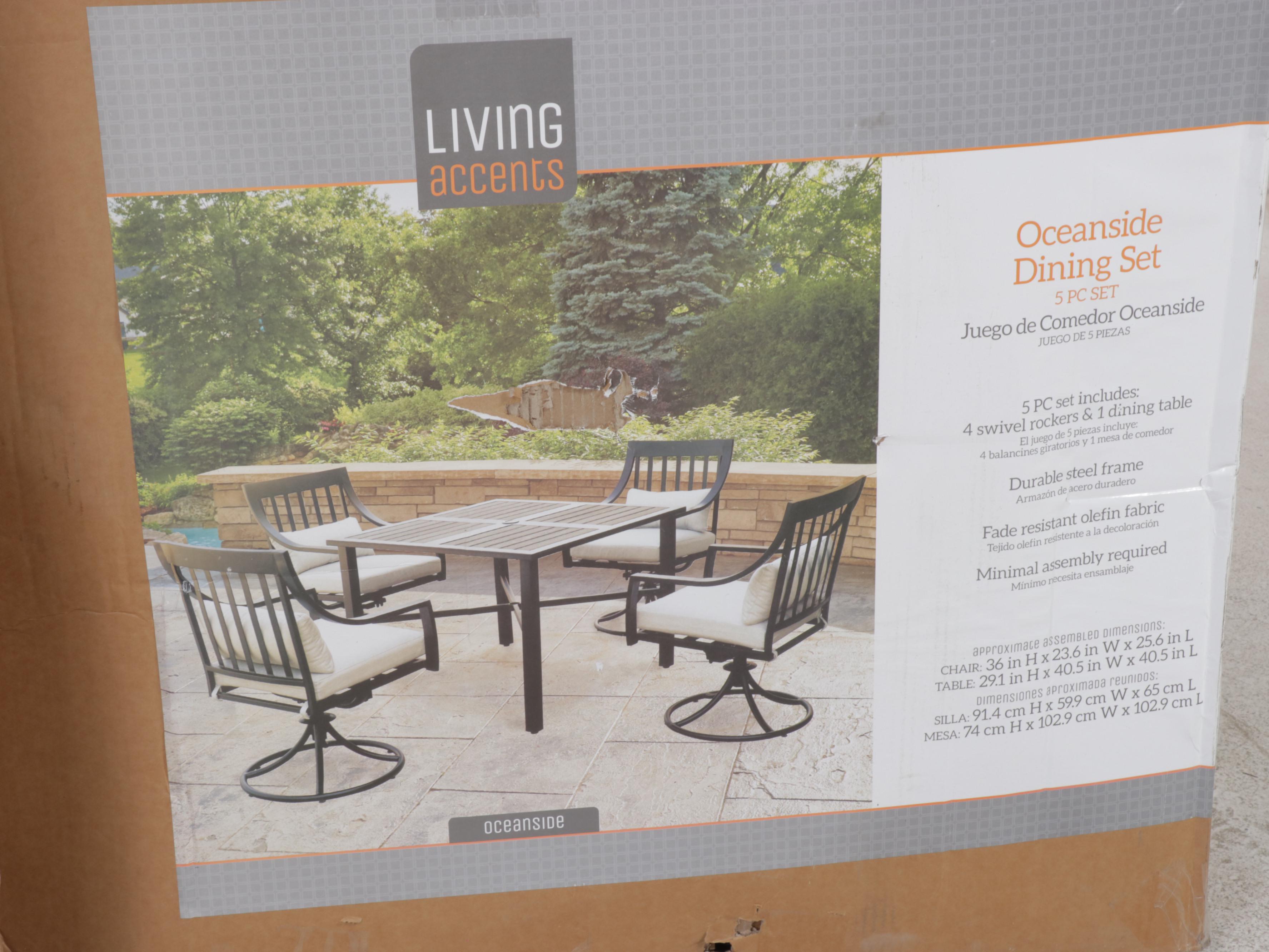 Living Accents Oceanside Five-Piece Patio Dining Set