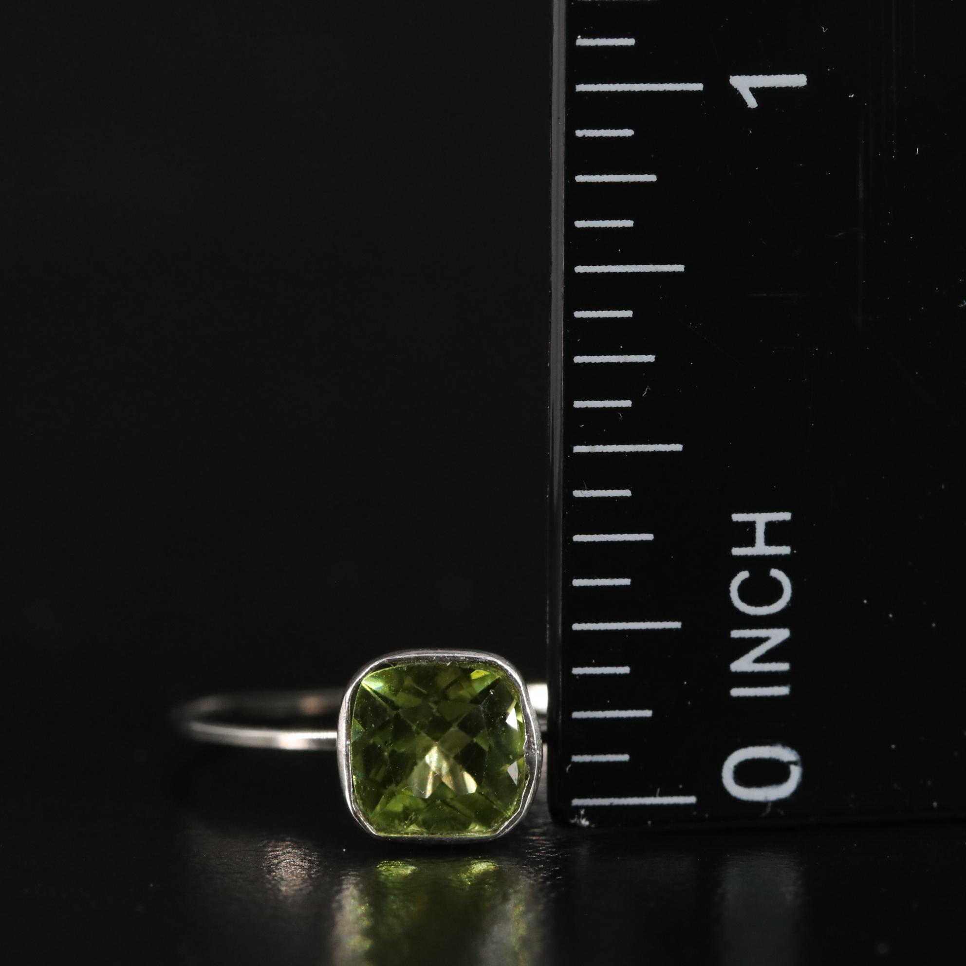 14K Peridot Solitaire Ring
