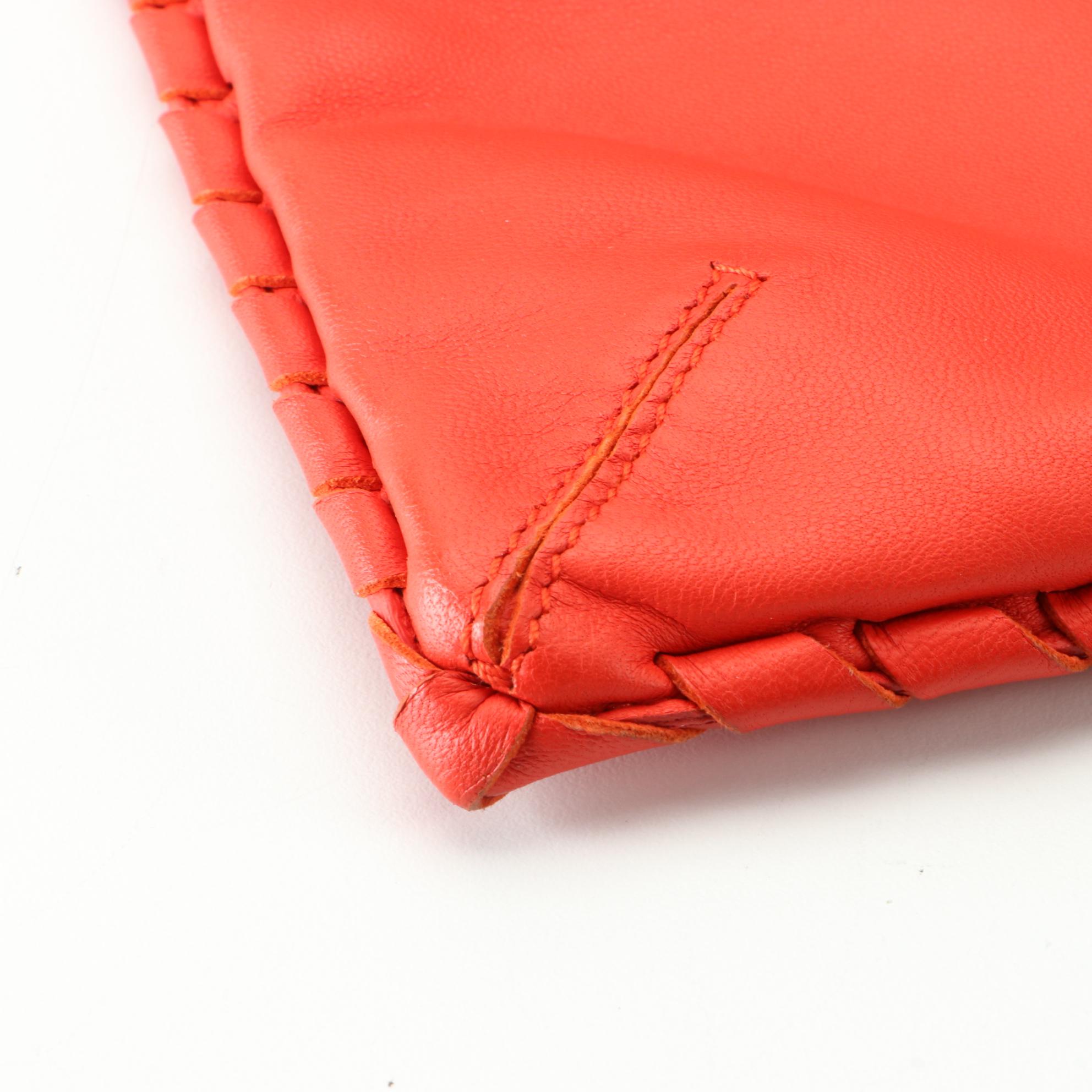 Bottega Veneta Fold Over Turnlock Clutch in Intrecciato Nappa Leather