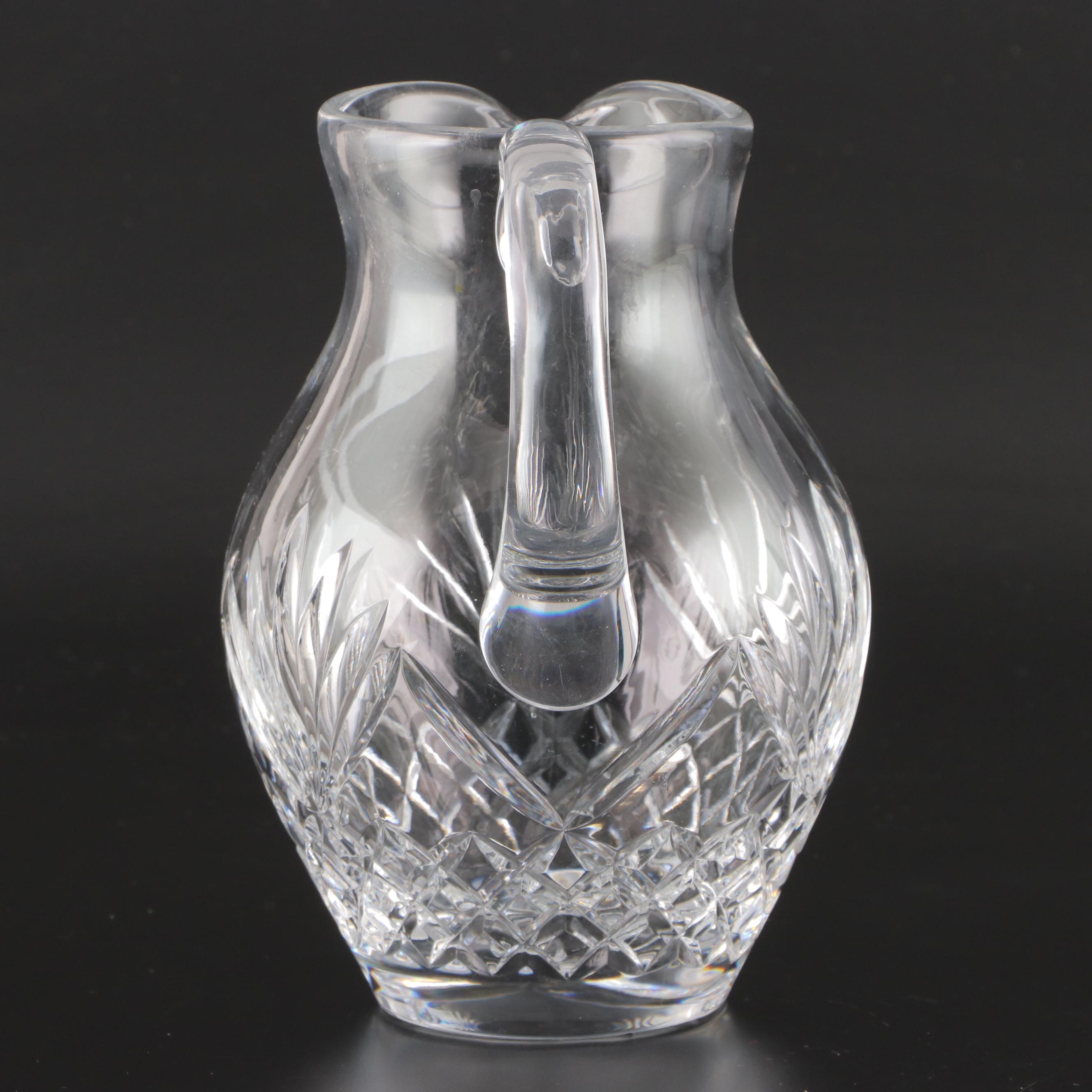 Mikasa Lead Crystal Clock with Pitcher and Biscuit Jar