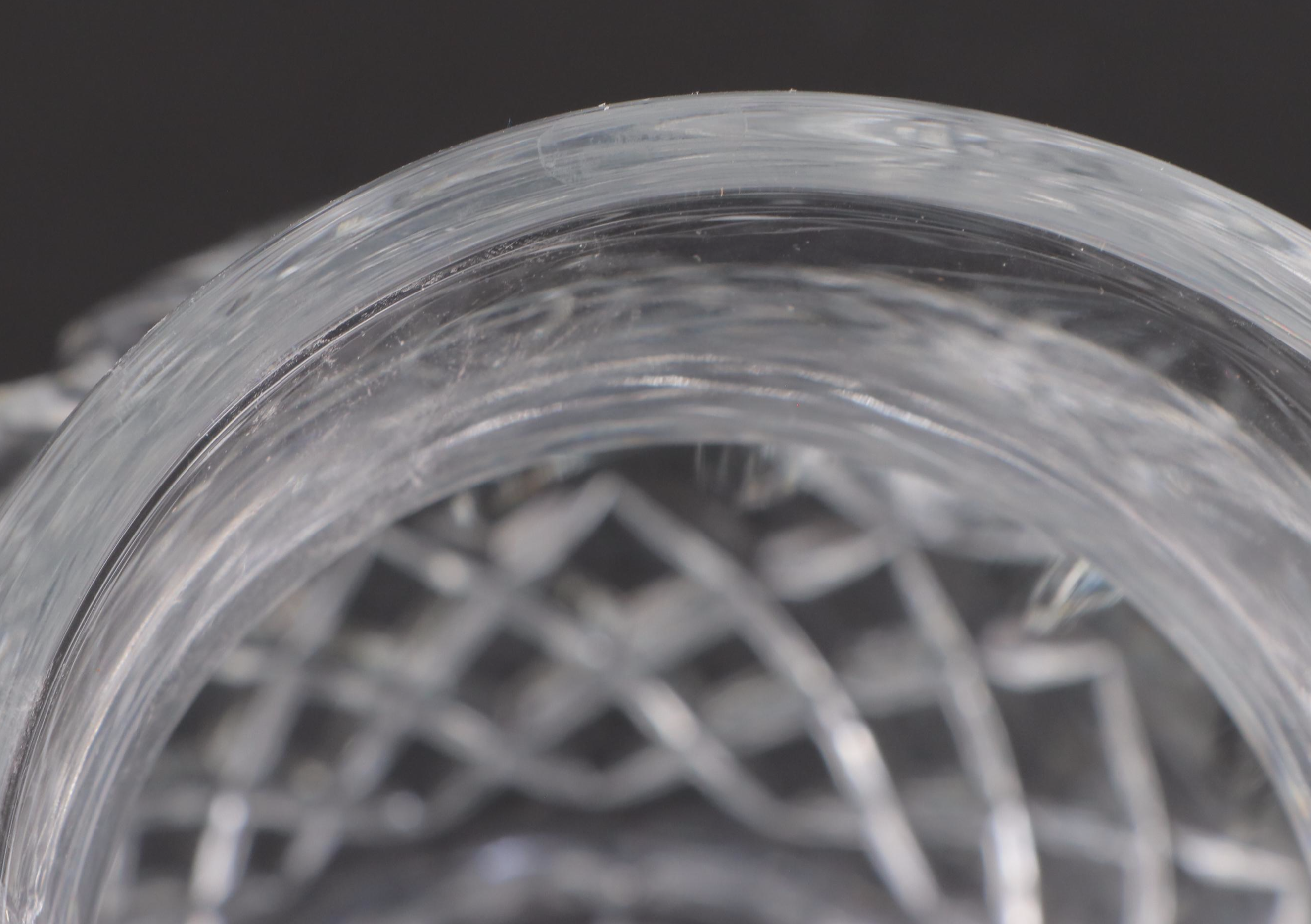 Mikasa Lead Crystal Clock with Pitcher and Biscuit Jar