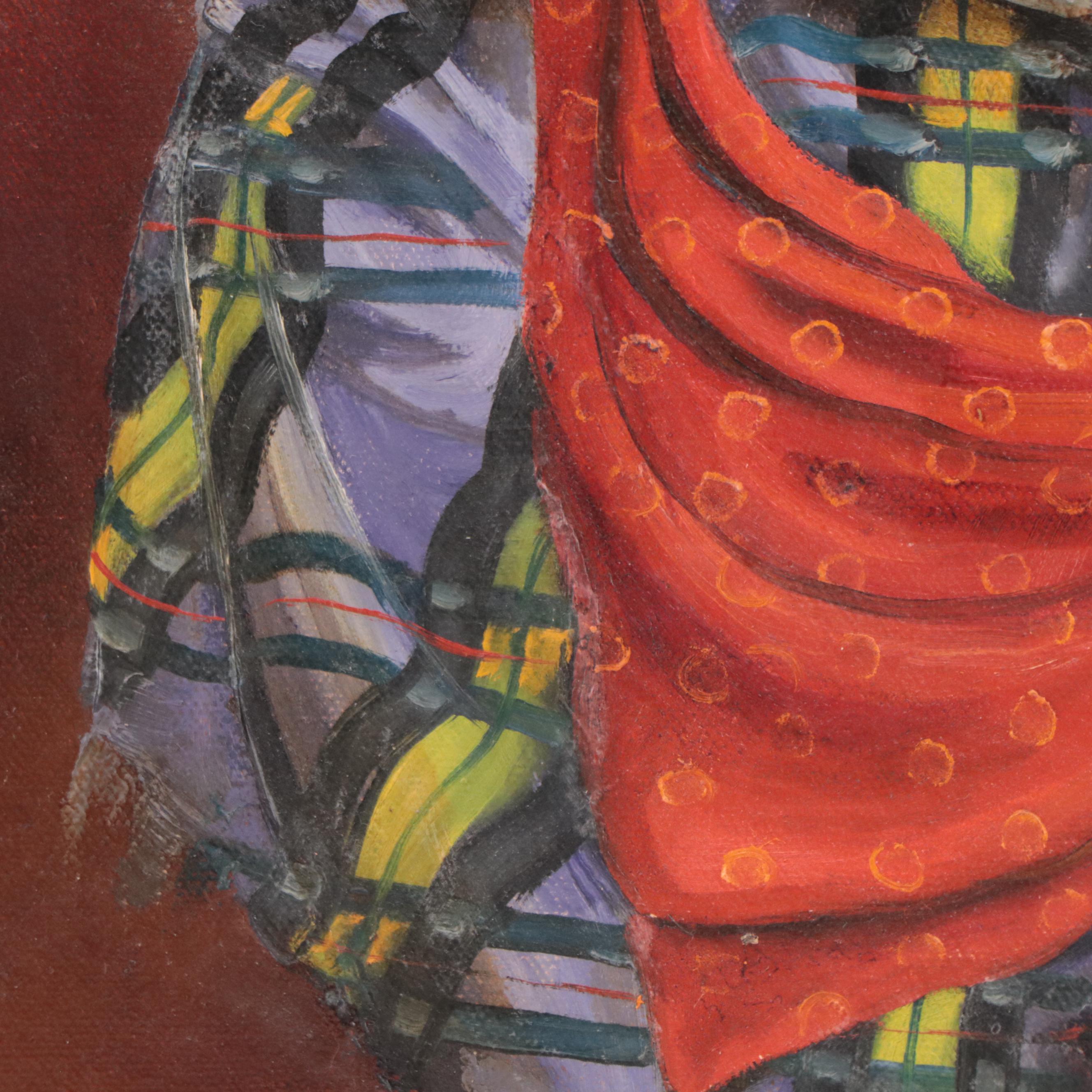 J. H. Asher Western Portrait Oil Painting of a Little Boy, 1984