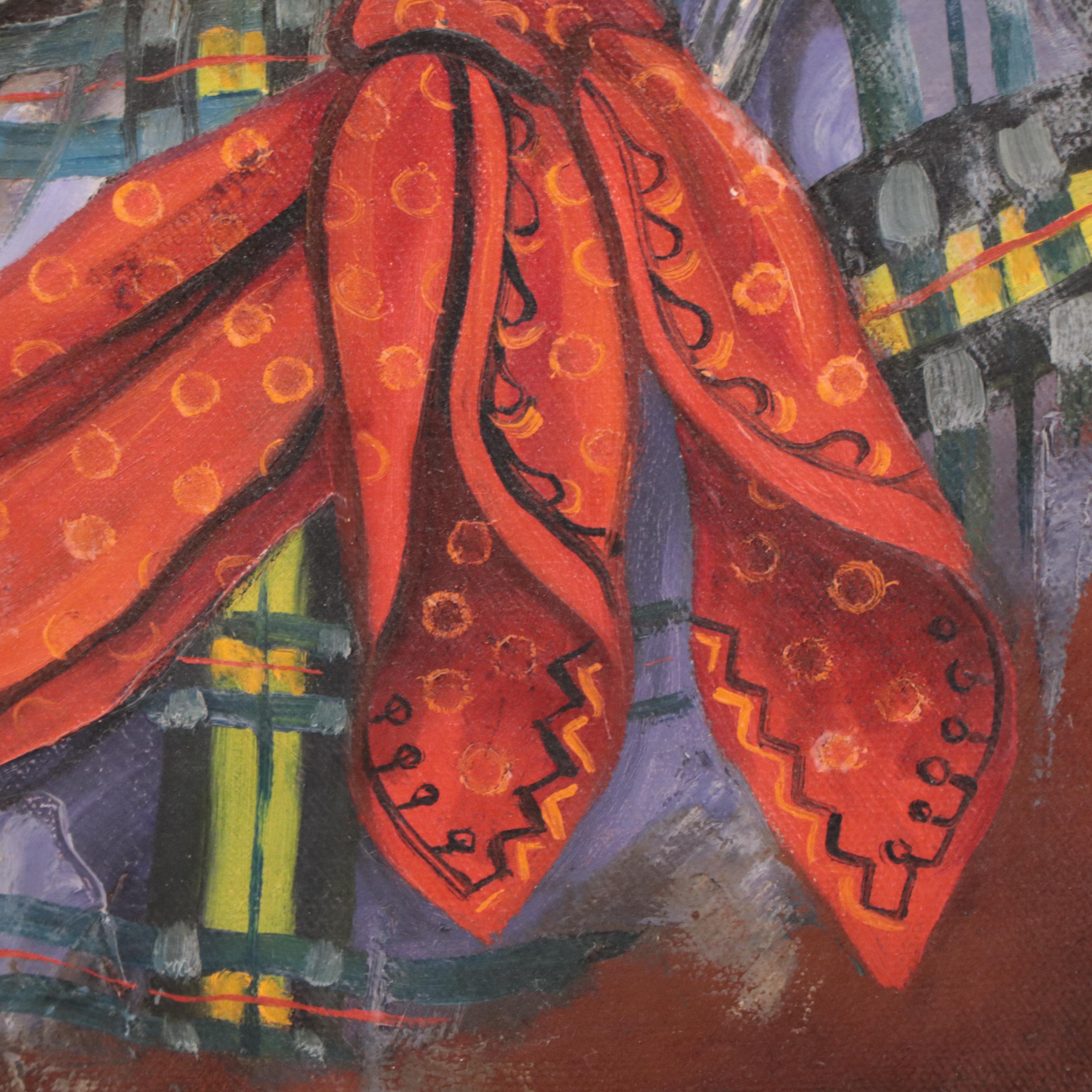 J. H. Asher Western Portrait Oil Painting of a Little Boy, 1984