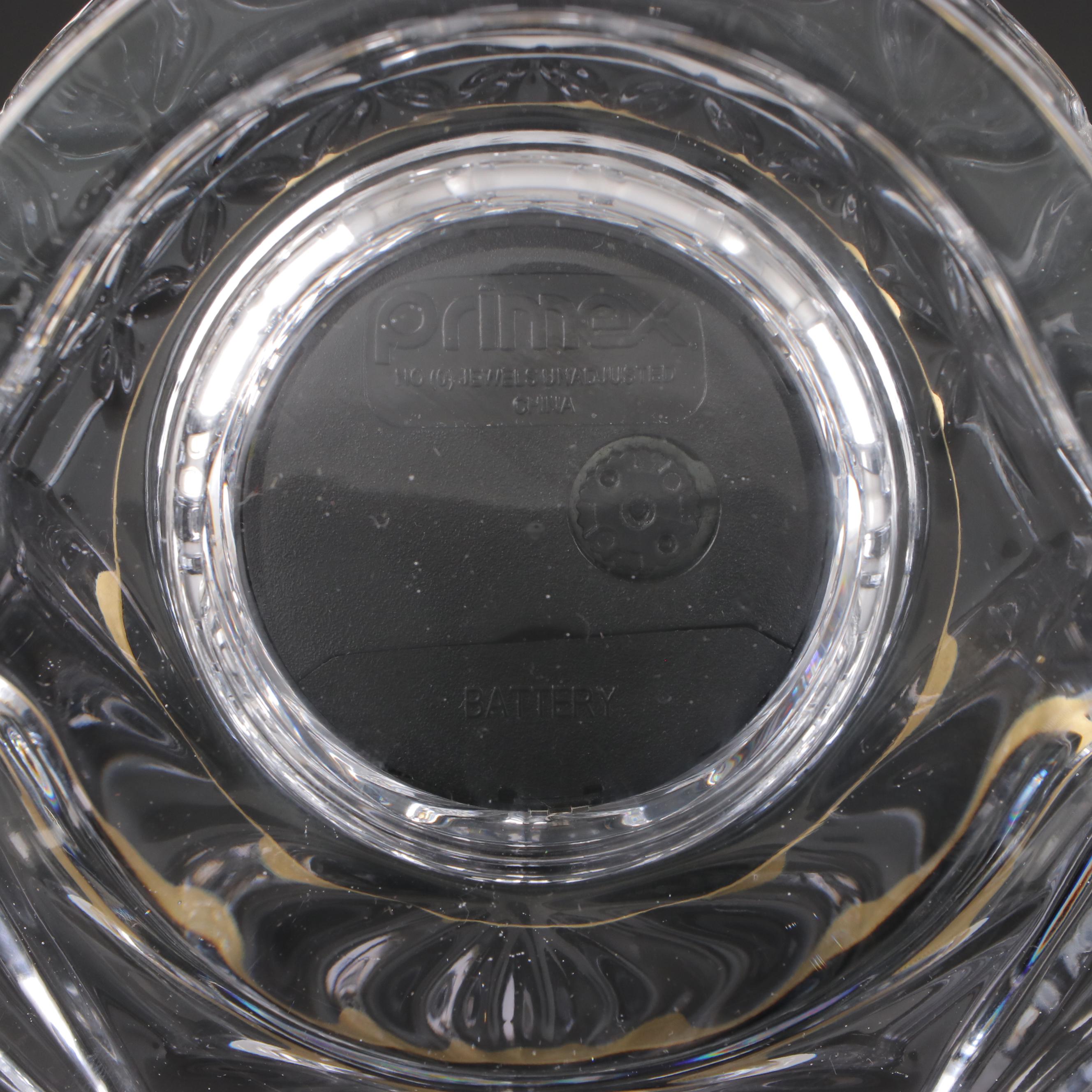 Mikasa Lead Crystal Clock with Pitcher and Biscuit Jar