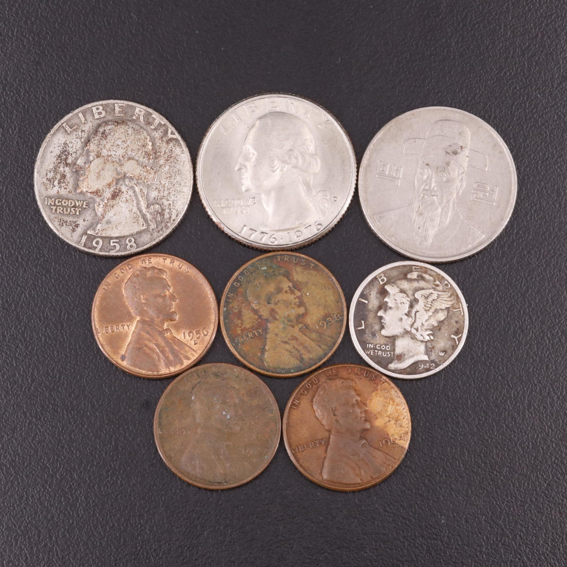 Assortment of U.S. Coins and Currency