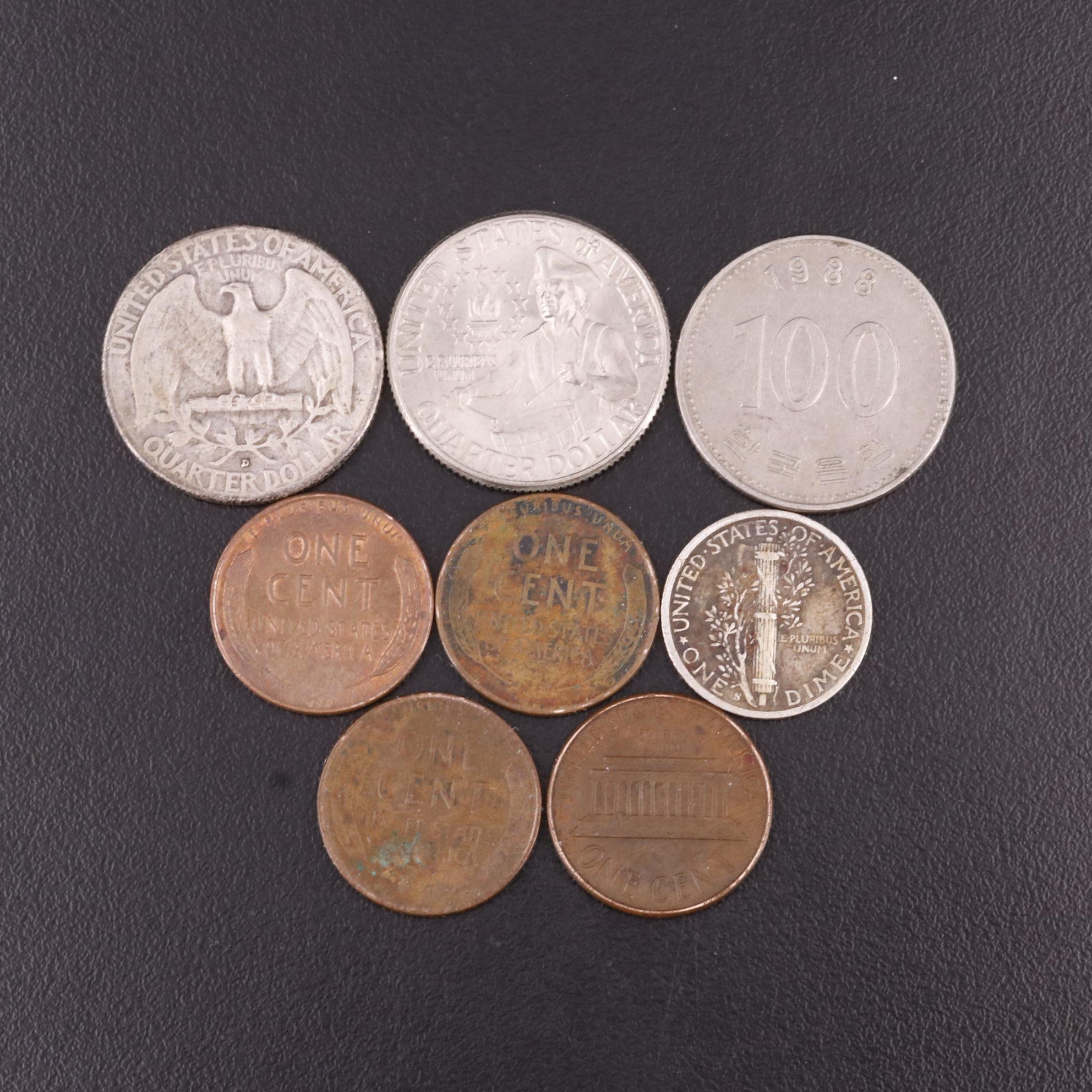 Assortment of U.S. Coins and Currency
