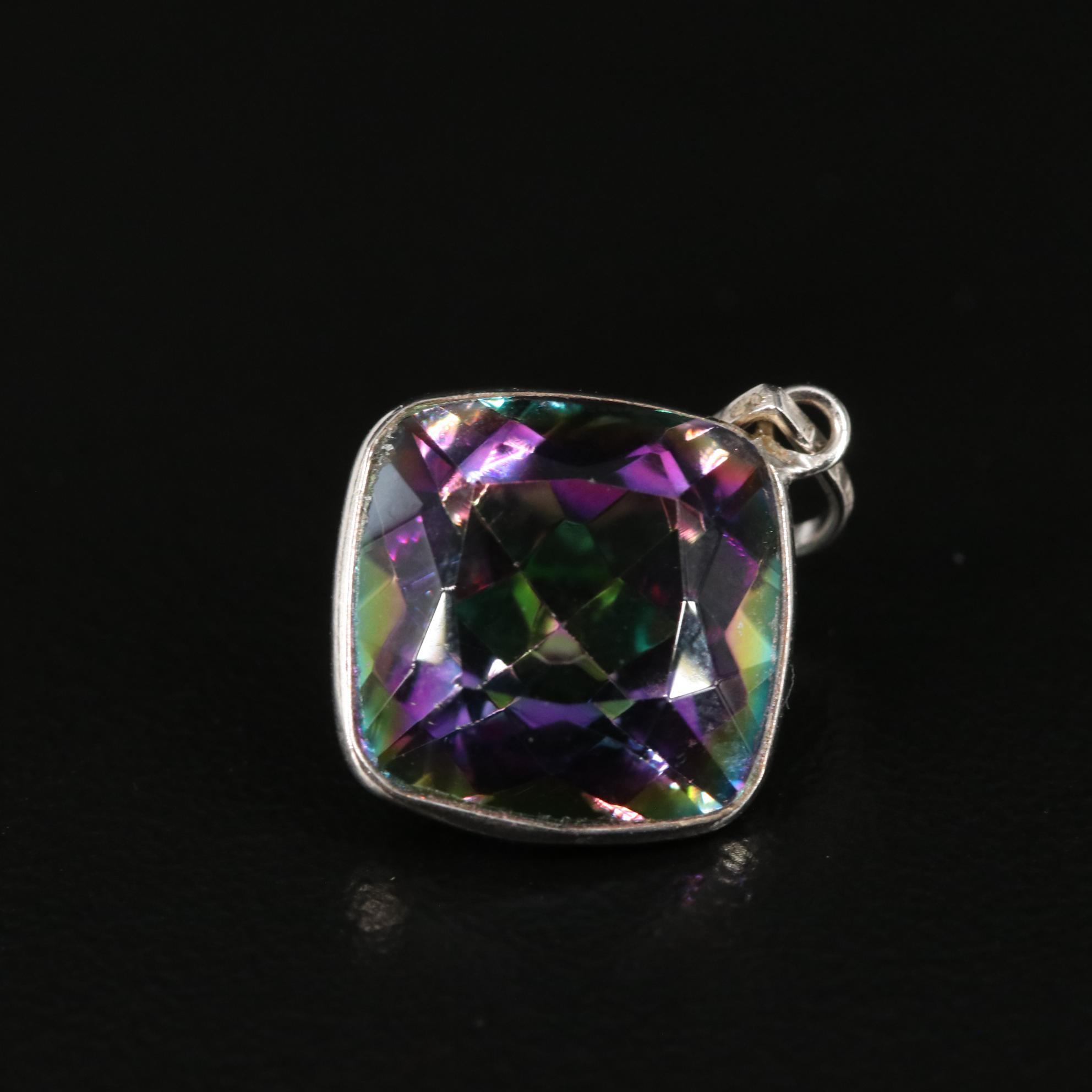 14K Mystic Quartz Pendant