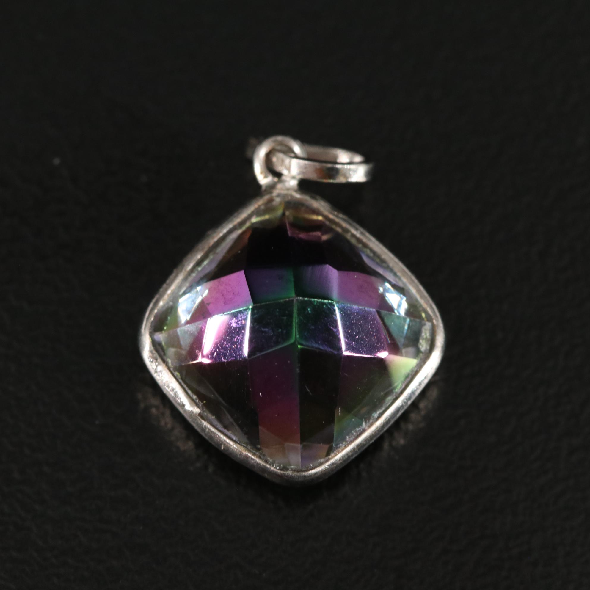 14K Mystic Quartz Pendant