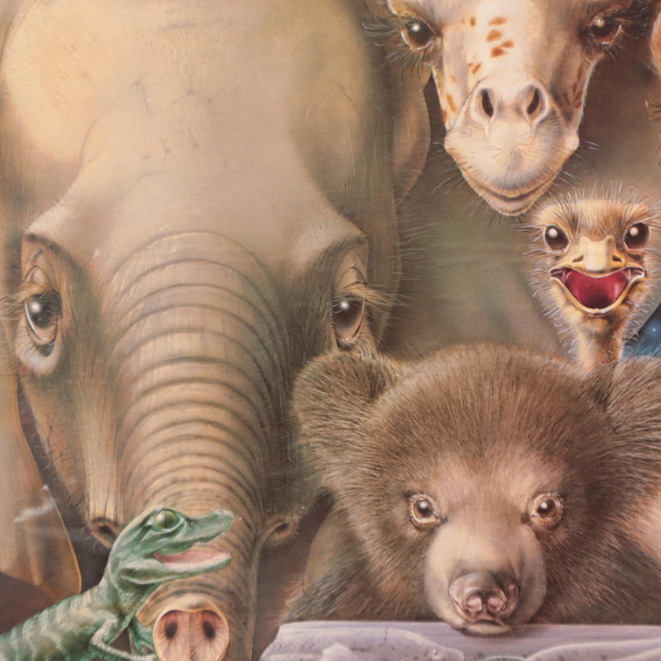 Cincinnati Zoo Offset Lithograph Poster After Lou Specker "New Ones," 1983