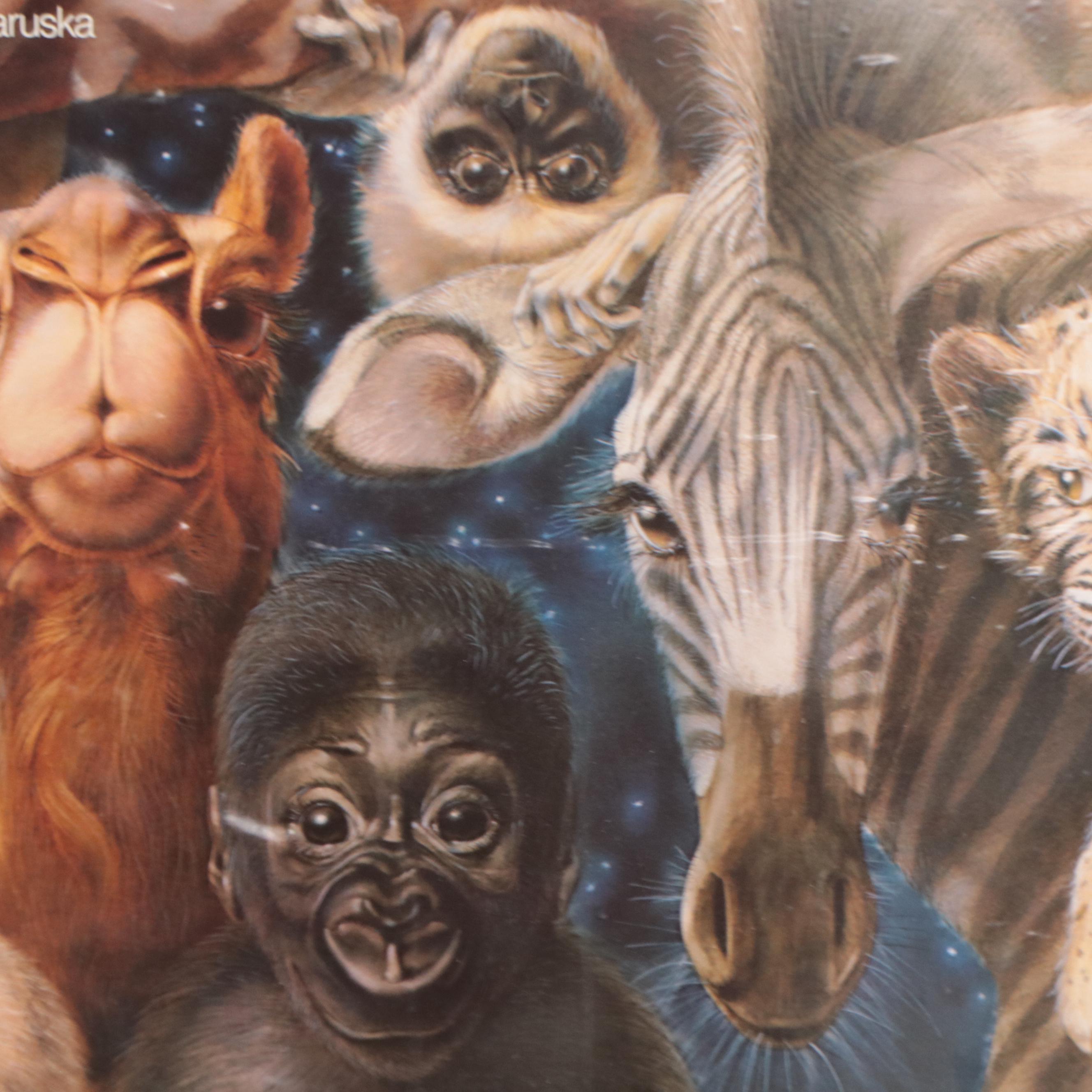 Cincinnati Zoo Offset Lithograph Poster After Lou Specker "New Ones," 1983