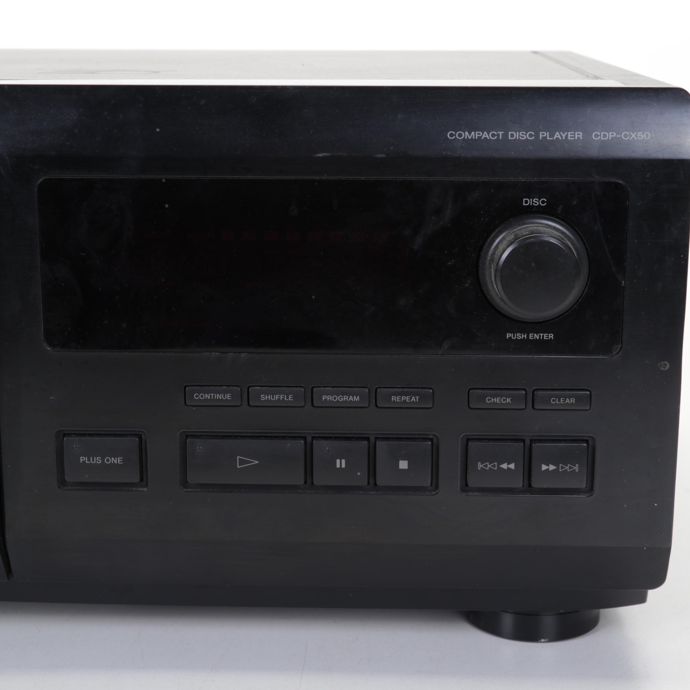 Sony CDP-CX50 CD Player and Technics RS-TR165 Stereo Cassette Deck In Box