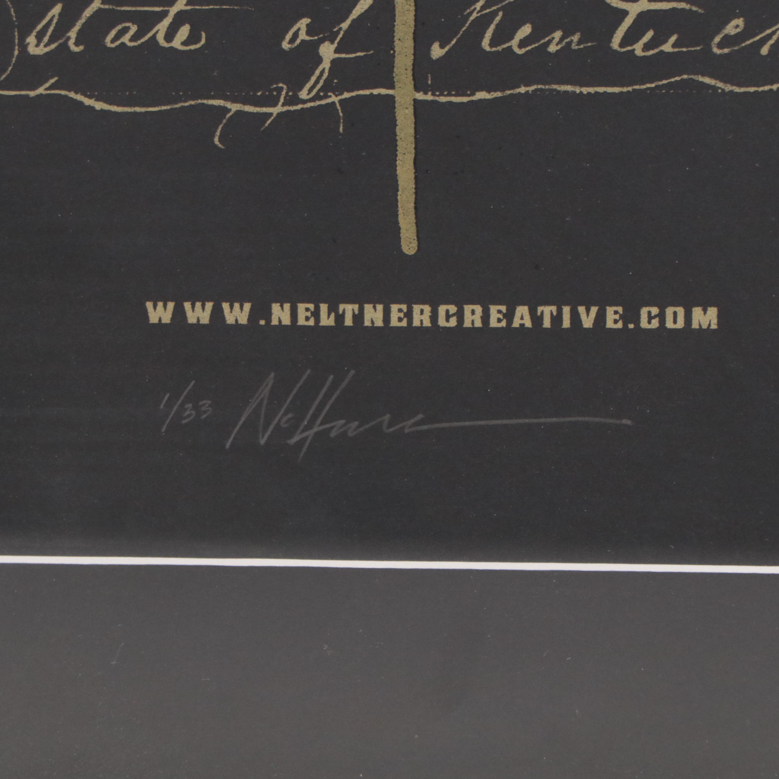 Keith Nelter Serigraph Poster "State of Kentucky"